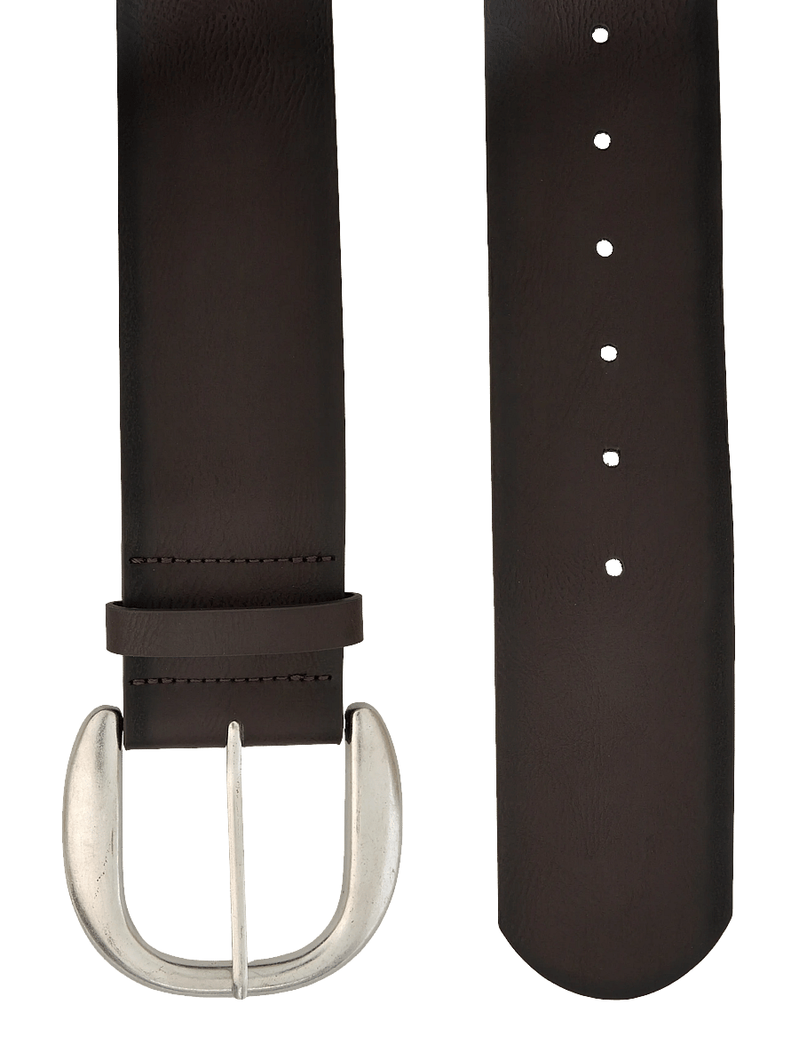 Gina Tricot - Large buckle belt - bælter til taljen - dk brown/silver (7483) - 1