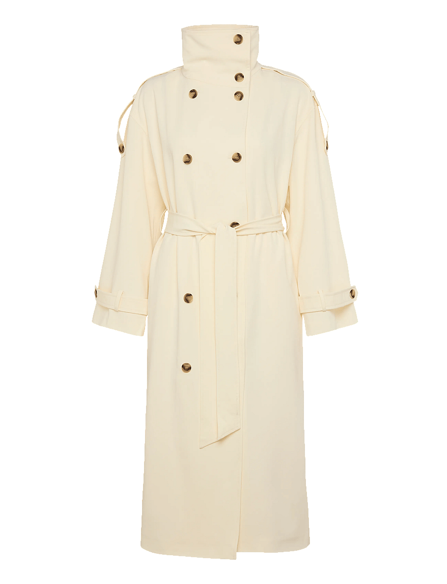Gina Tricot - High neck trench coat - trenchcoats - offwhite - 0