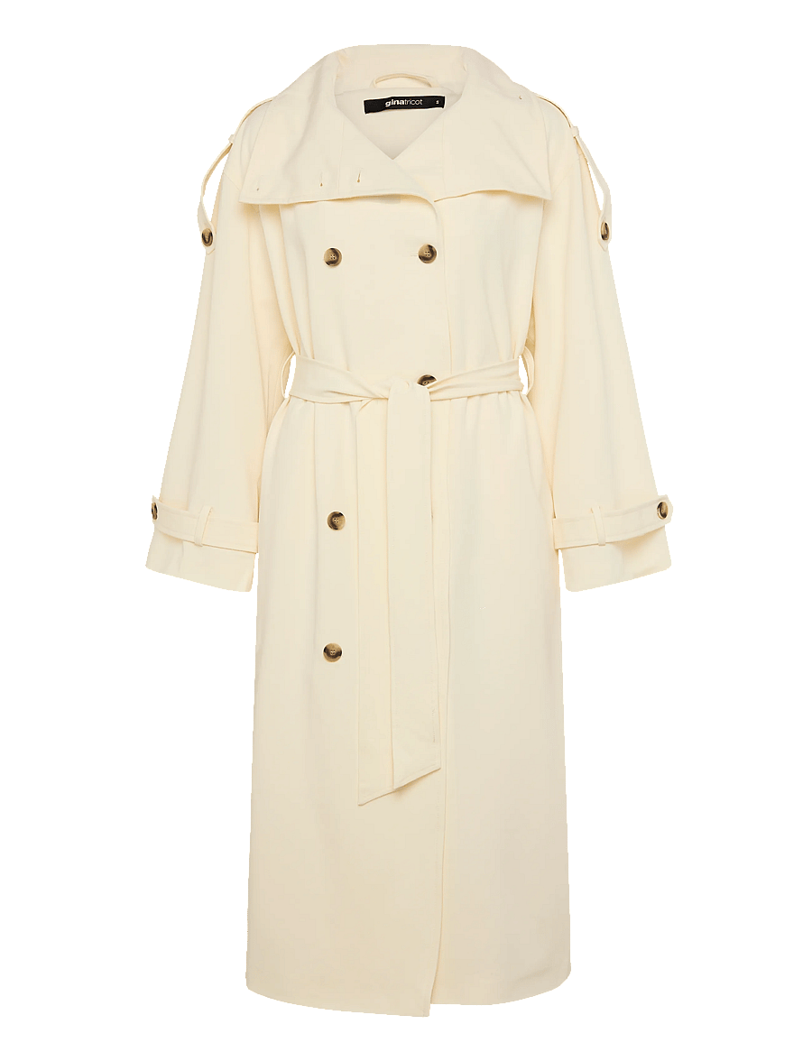 Gina Tricot - High neck trench coat - trenchcoats - offwhite - 2