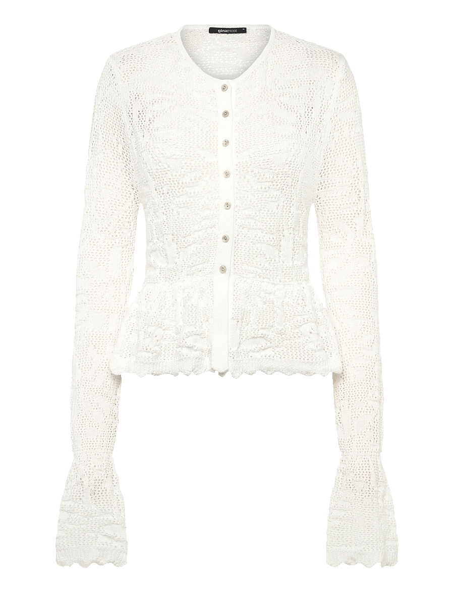 Gina Tricot - Knitted crochet cardigan - gardenia (1496) - 1