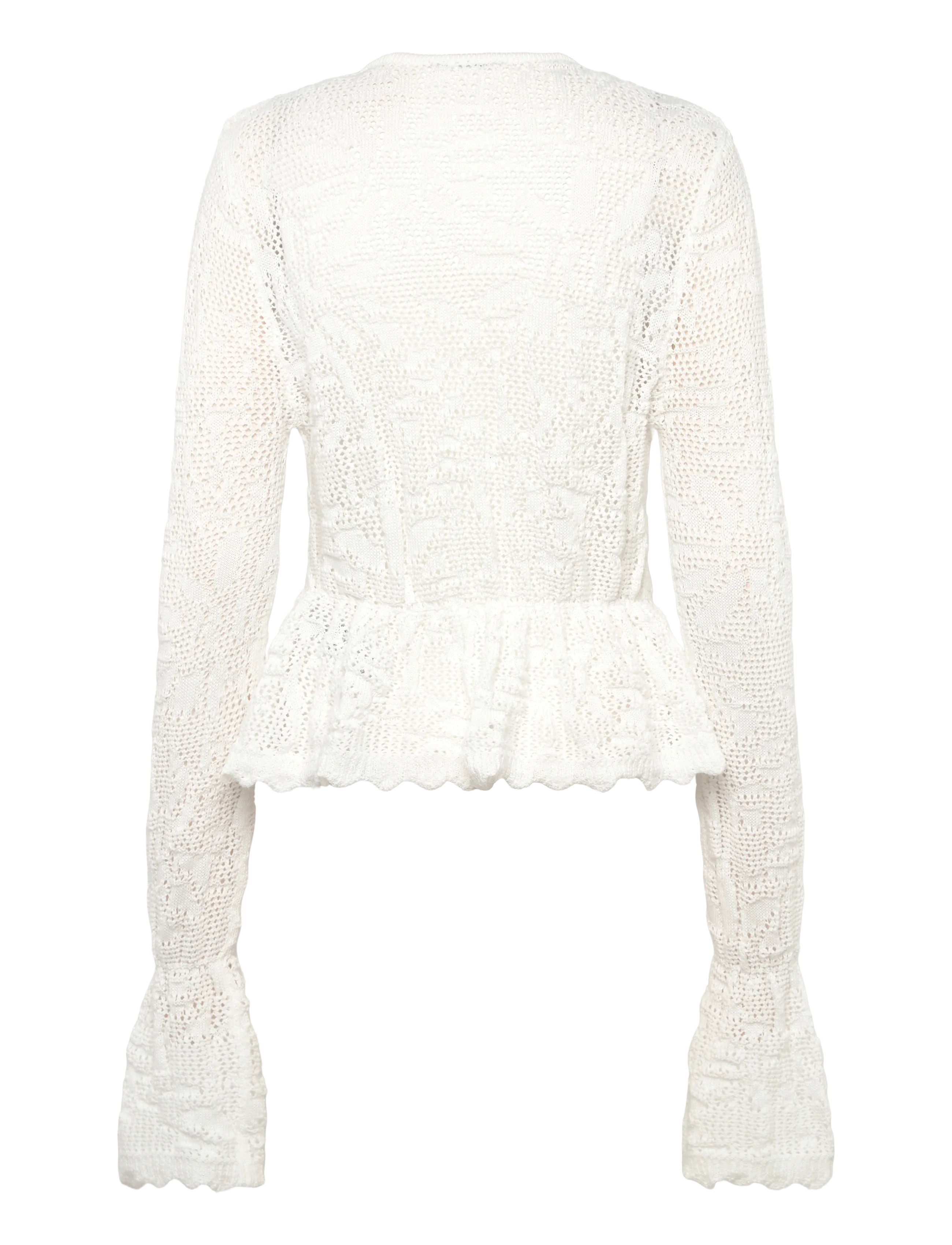 Gina Tricot - Knitted crochet cardigan - gardenia (1496) - 2