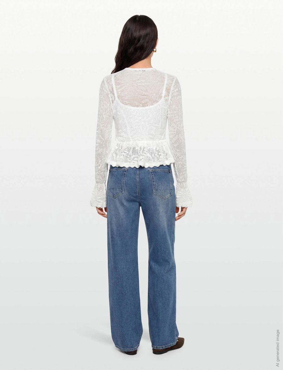 Gina Tricot - Knitted crochet cardigan - gardenia (1496) - 4