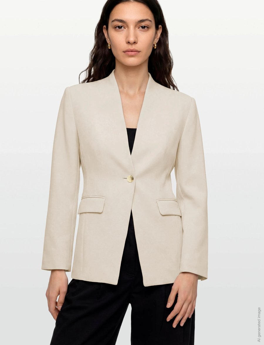 Gina Tricot - Shaped blazer - einreihige blazer - creme (1263) - 3