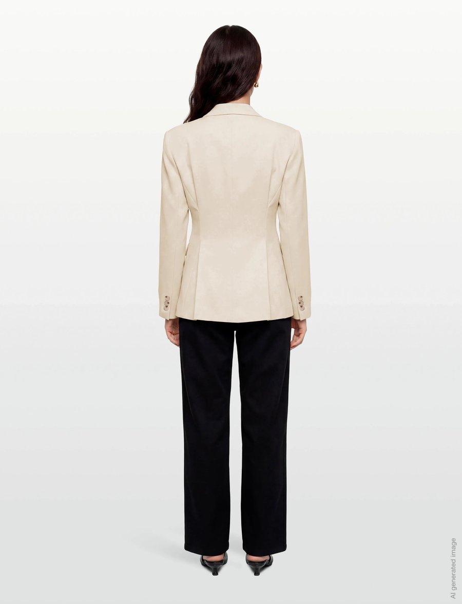 Gina Tricot - Shaped blazer - einreihige blazer - creme (1263) - 4
