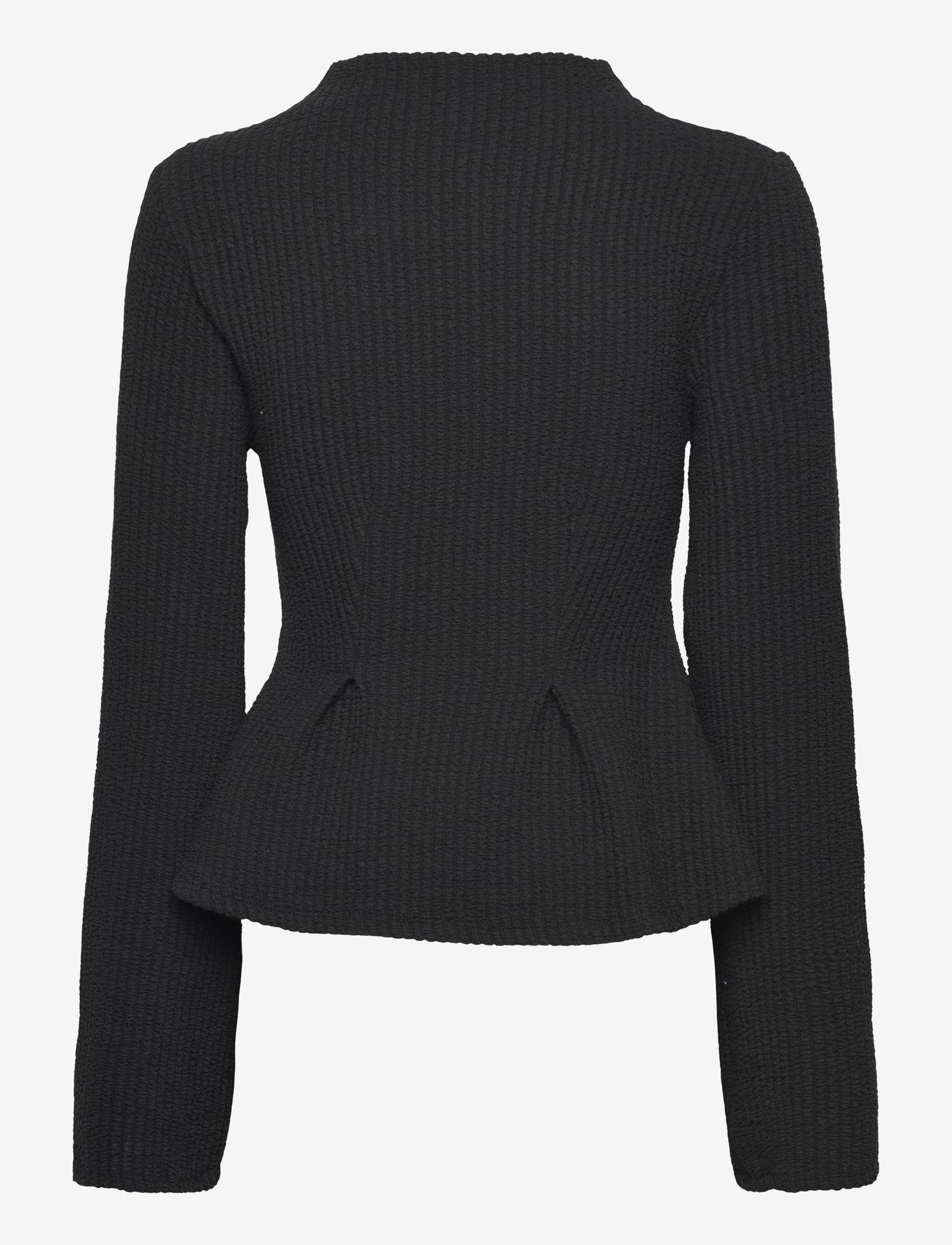 Gina Tricot - Peplum top - strikkegensere - black (9000) - 2