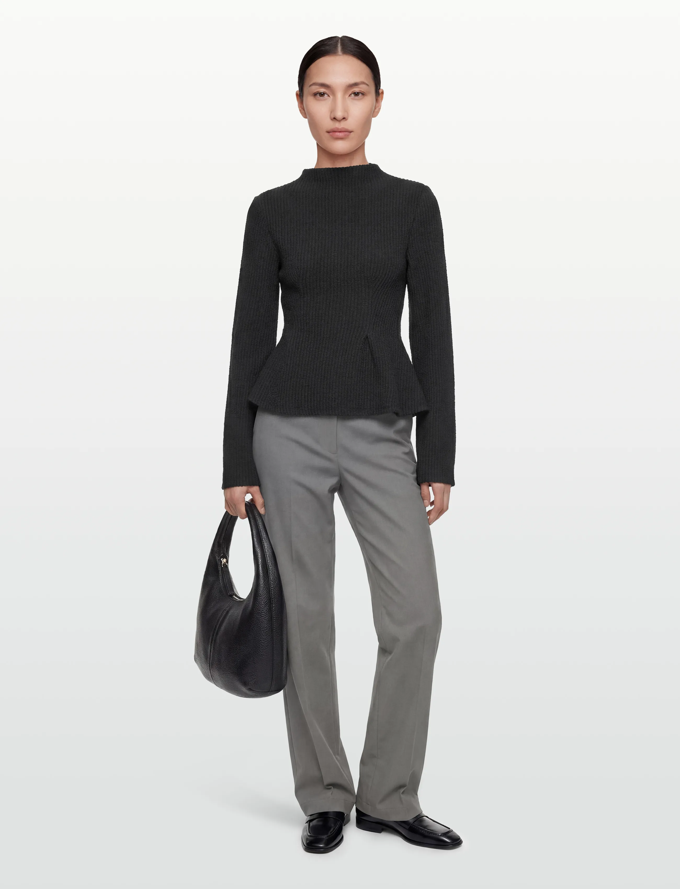 Gina Tricot Peplum Top, Kvinder, Peplum Top, Sort, Str: XS