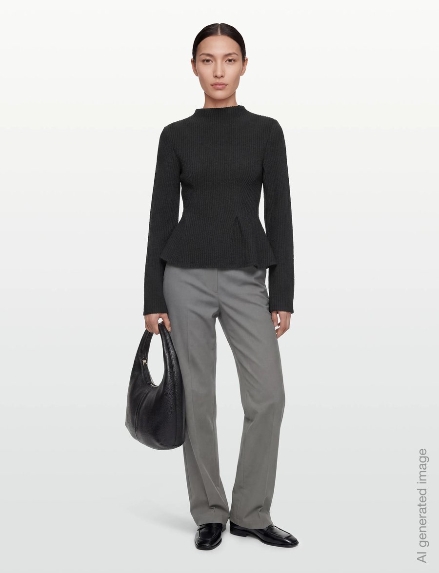 Gina Tricot - Peplum top - pullover - black (9000) - 0