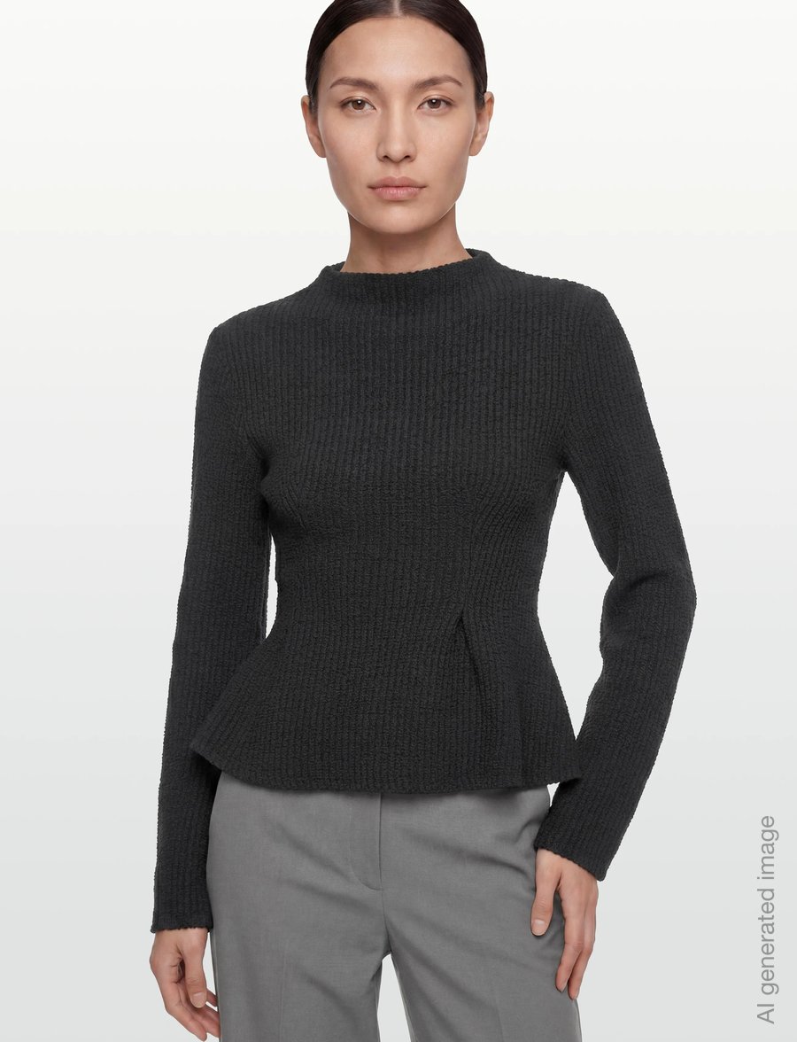 Gina Tricot - Peplum top - pullover - black (9000) - 3