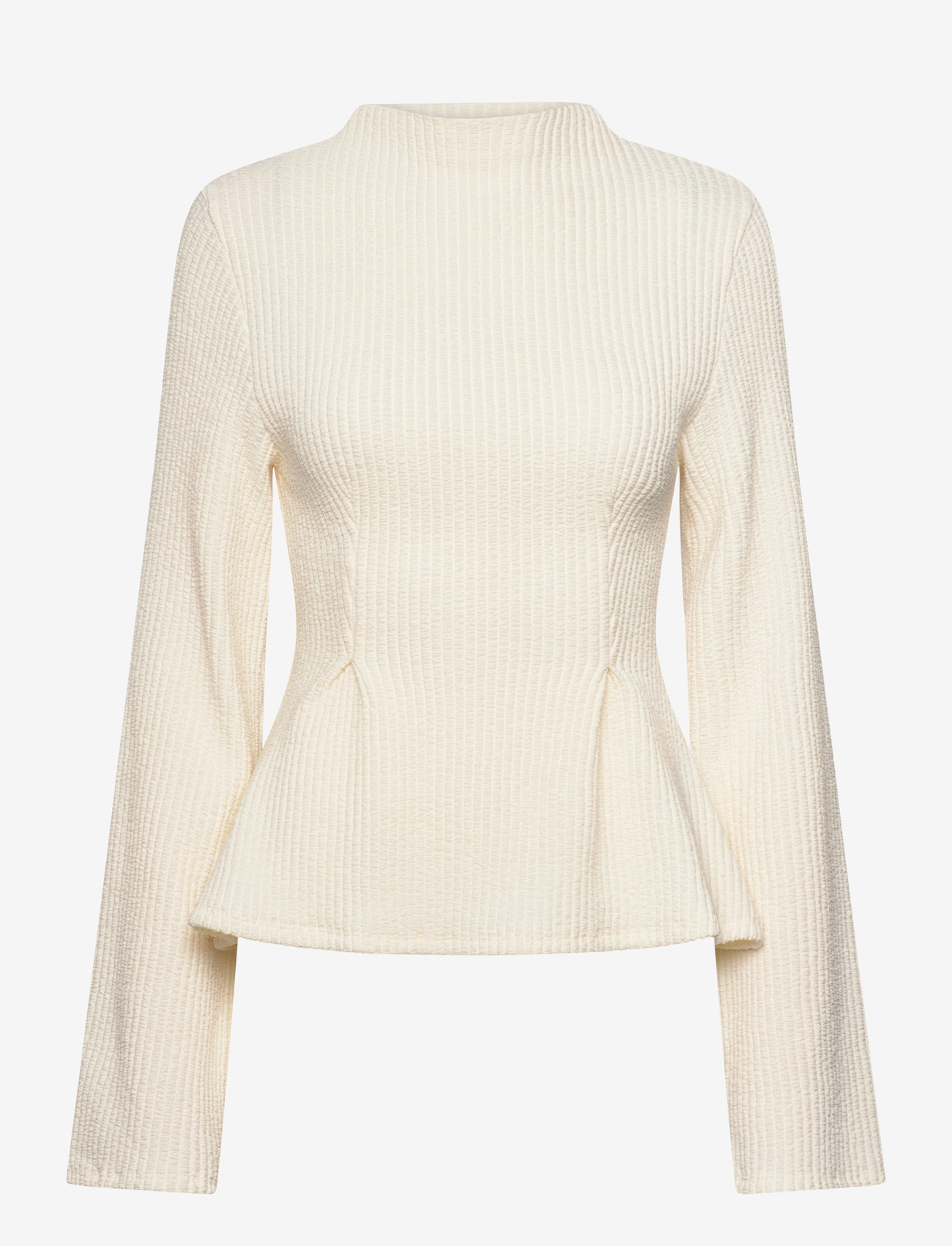 Gina Tricot - Peplum top - stickade tröjor - egret (1144) - 0