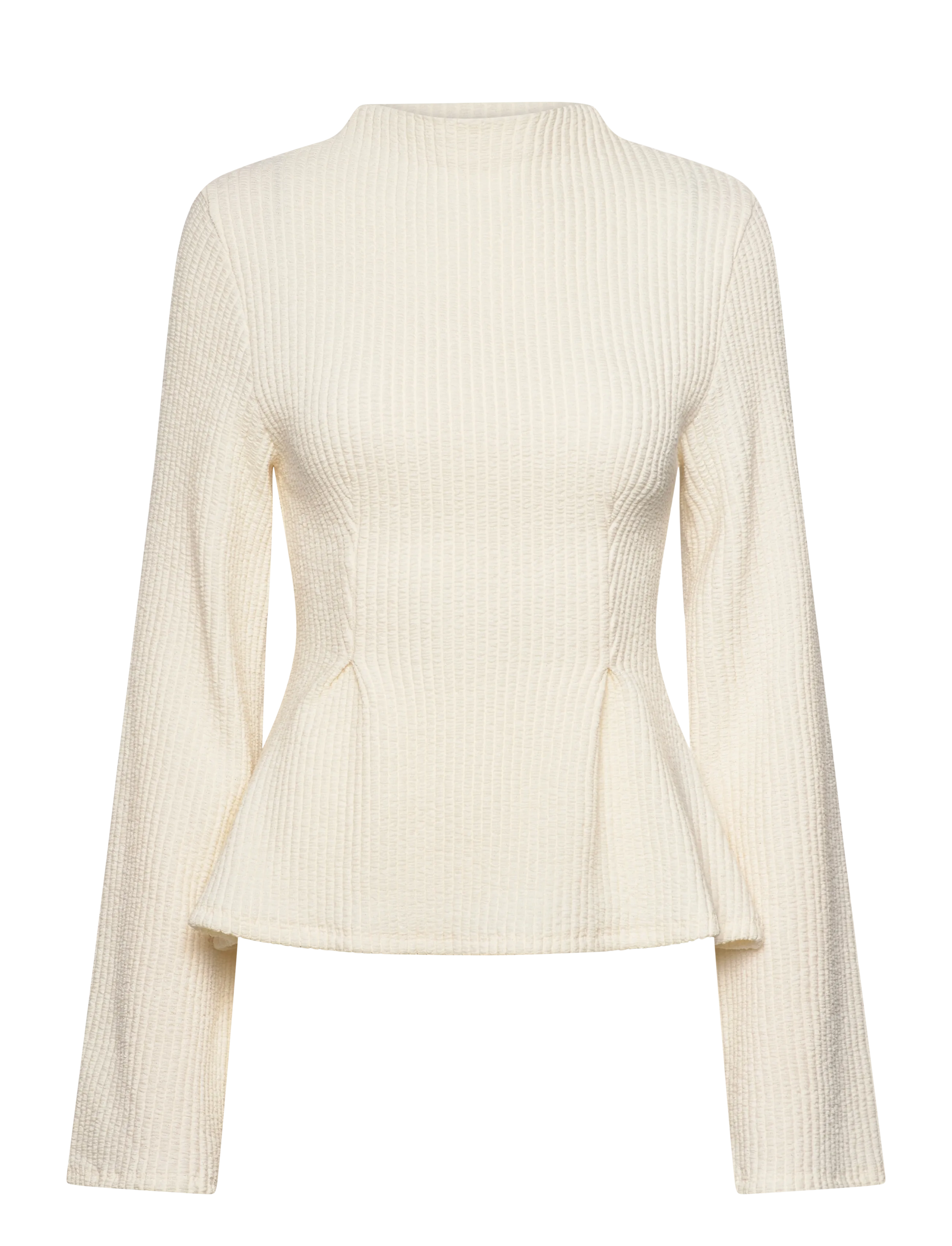 Gina Tricot Peplum top - Transitional Layering - EGRET (1144) / white