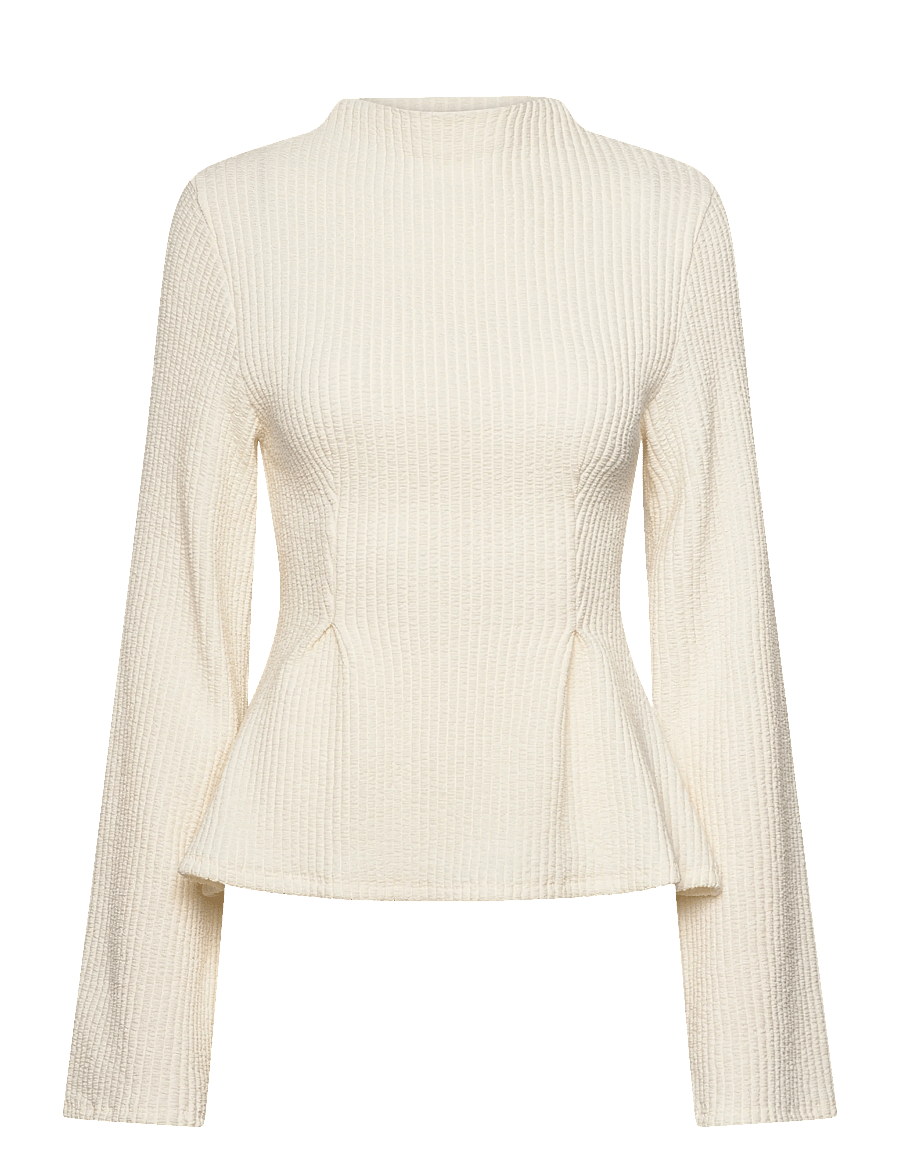 Gina Tricot - Peplum top - striktrøjer - egret (1144) - 1