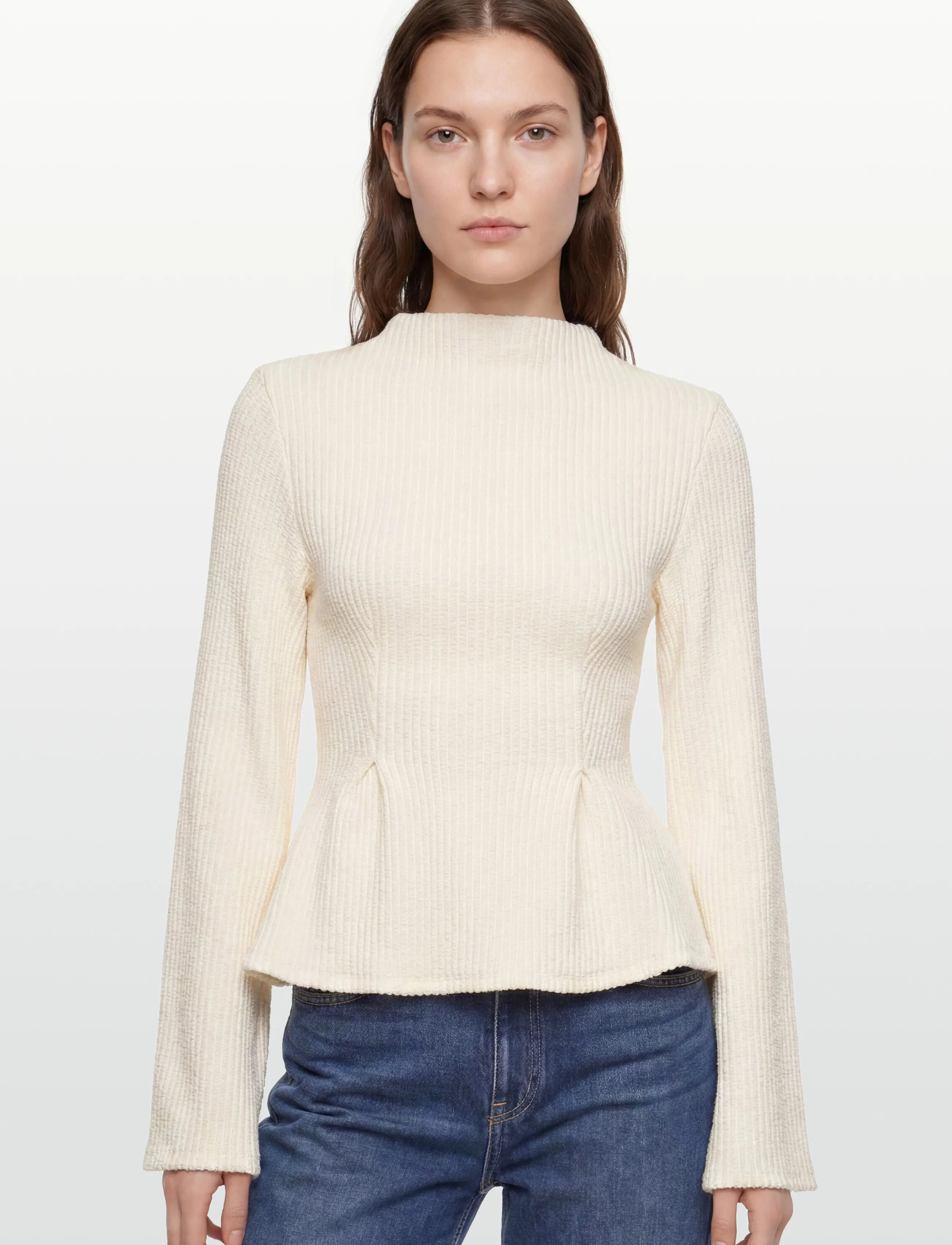 Gina Tricot - Peplum top - jumpers - egret (1144) - 3