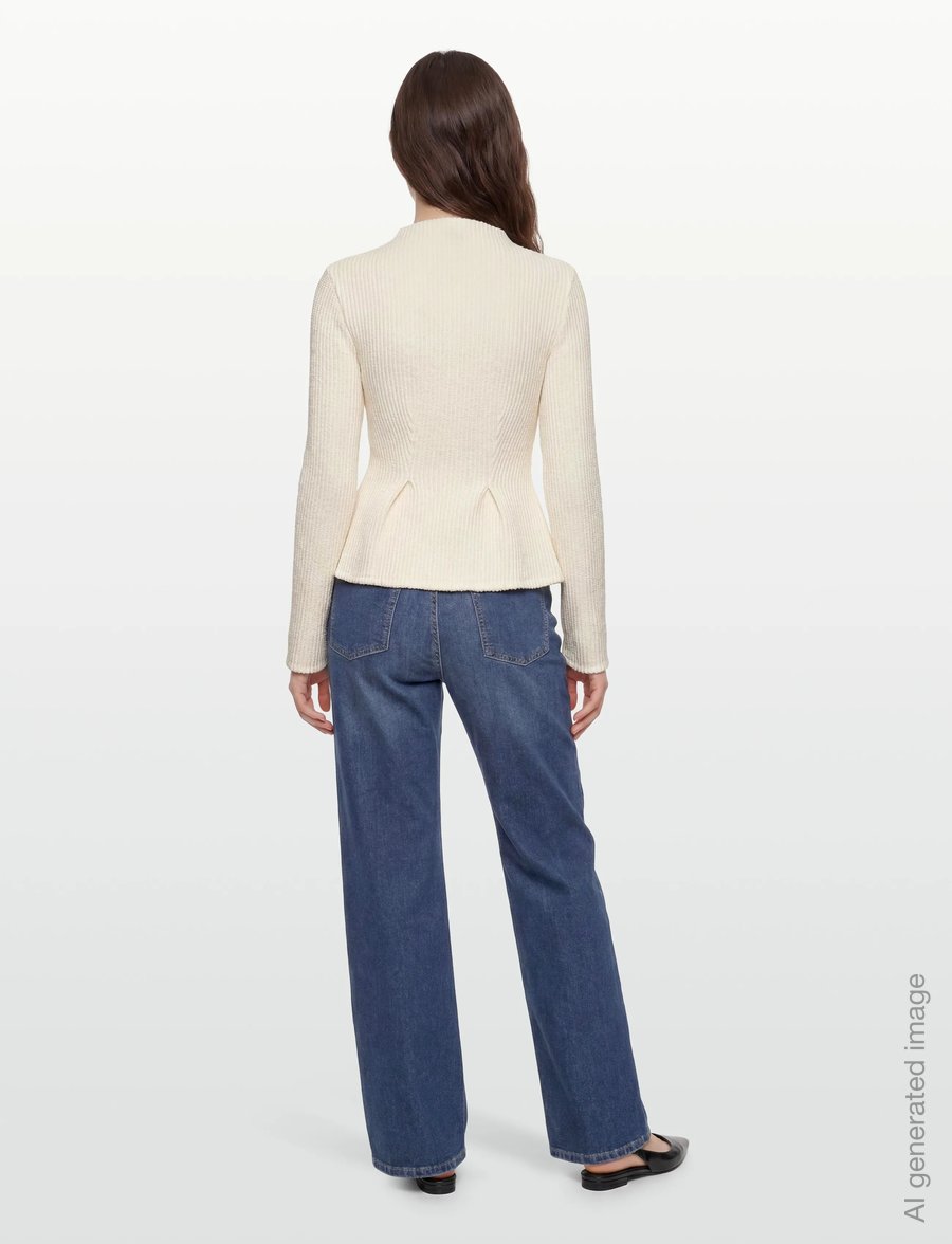 Gina Tricot - Peplum top - striktrøjer - egret (1144) - 4