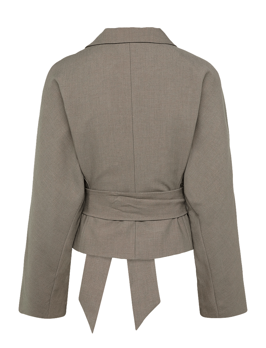 Gina Tricot - Shaped blazer - vööga pintsakud - taupe (7177) - 1