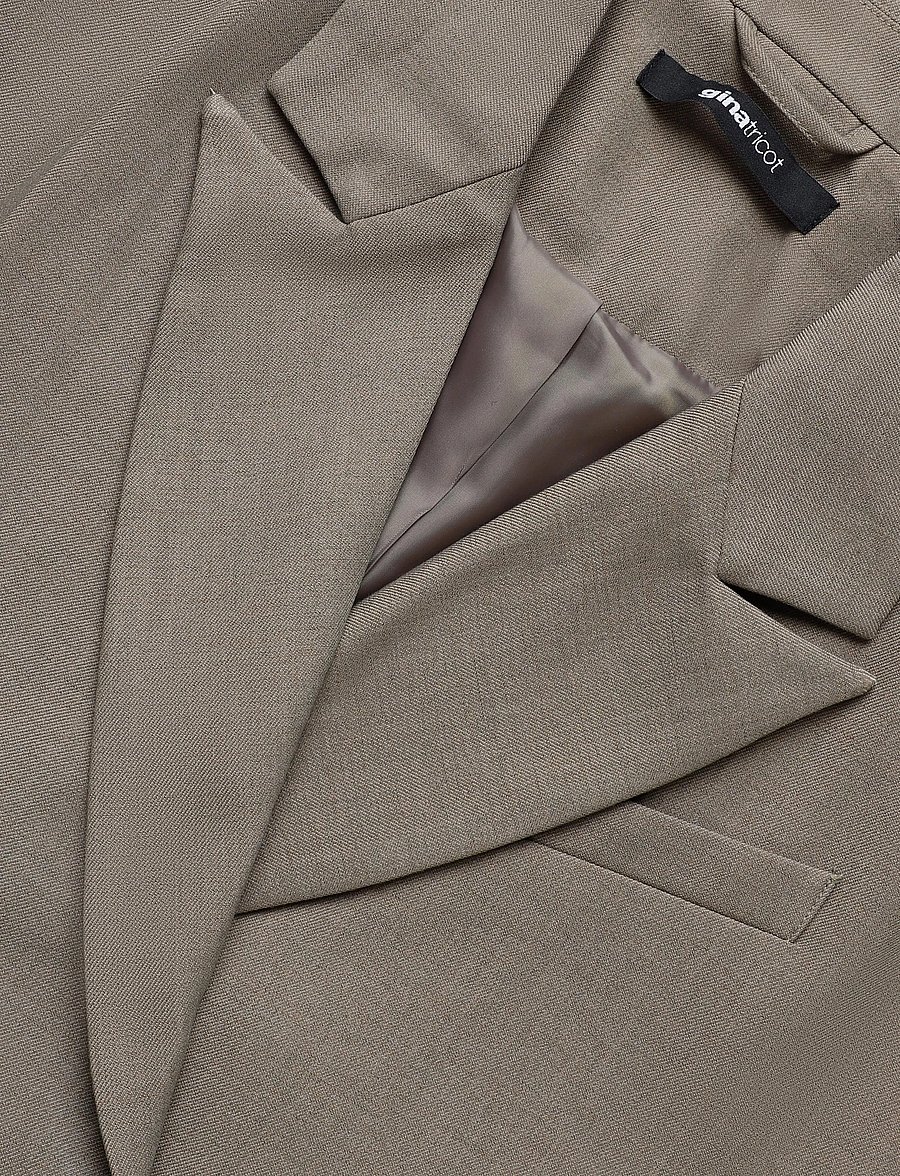 Gina Tricot - Shaped blazer - vööga pintsakud - taupe (7177) - 2