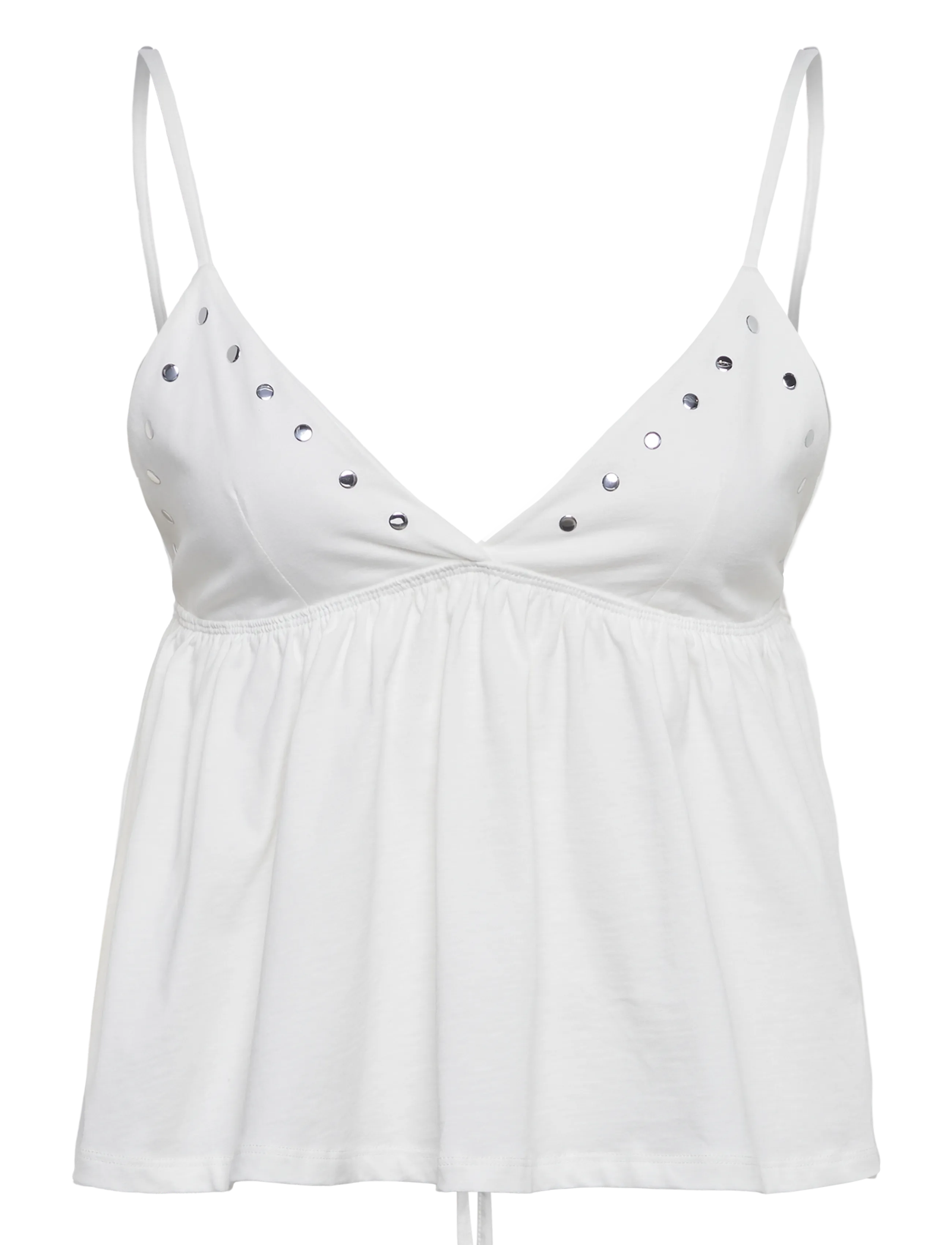 Gina Tricot Studs singlet - Nyheter - OFFWHITE (1420) / white