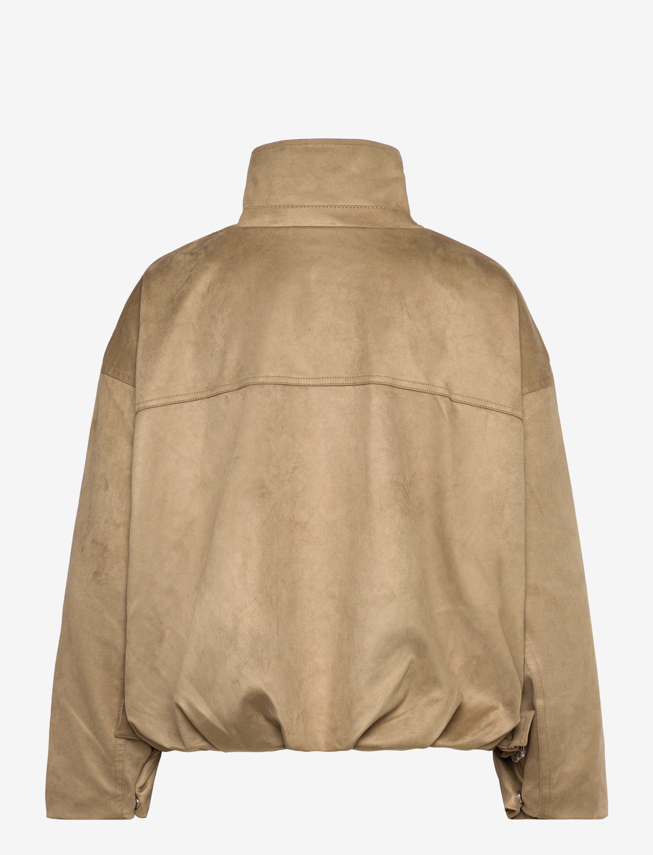 Gina Tricot - Faux suede high neck jacket - vårjackor - olive green (6370) - 1