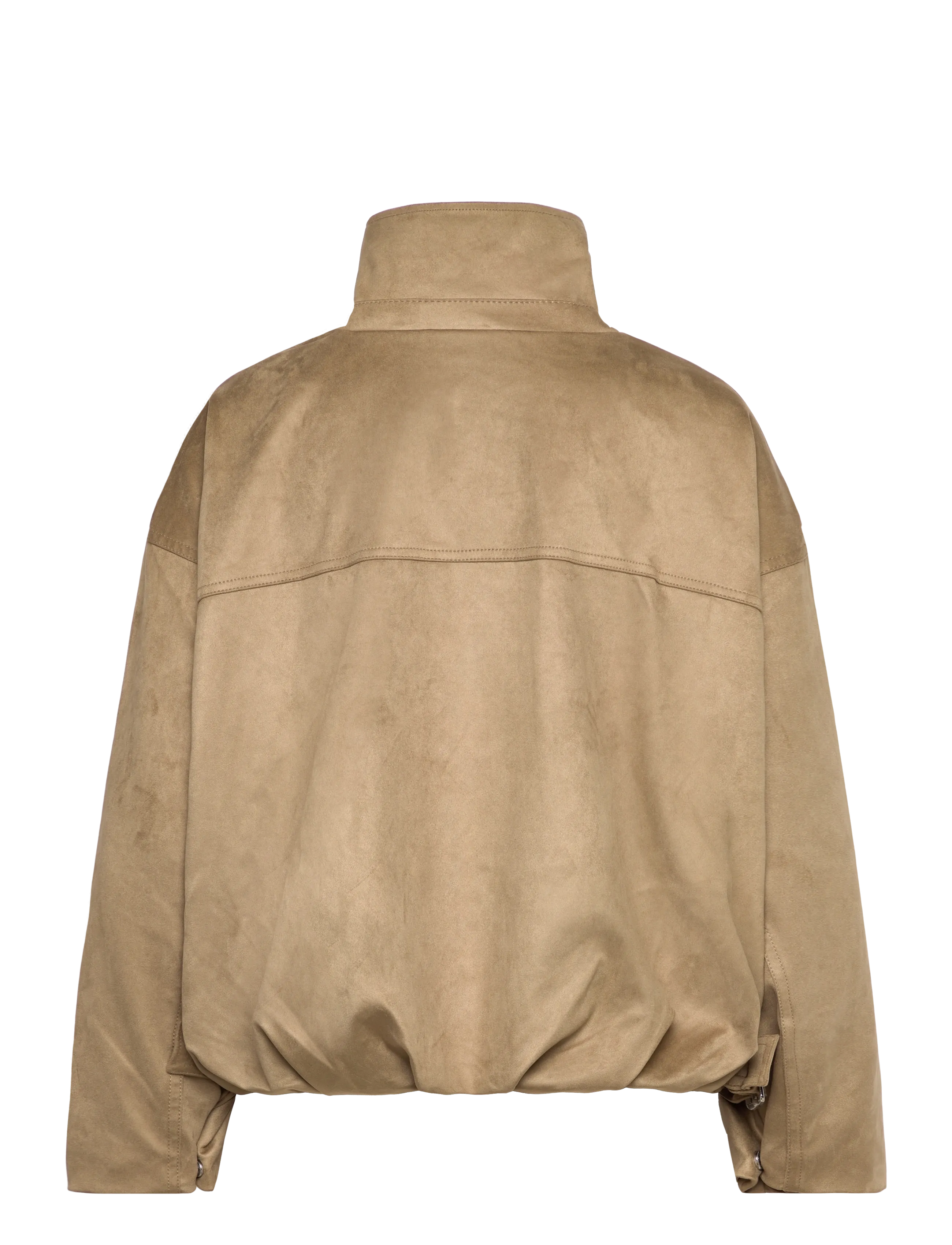 Gina Tricot - Faux suede high neck jacket - olive green (6370) - 1