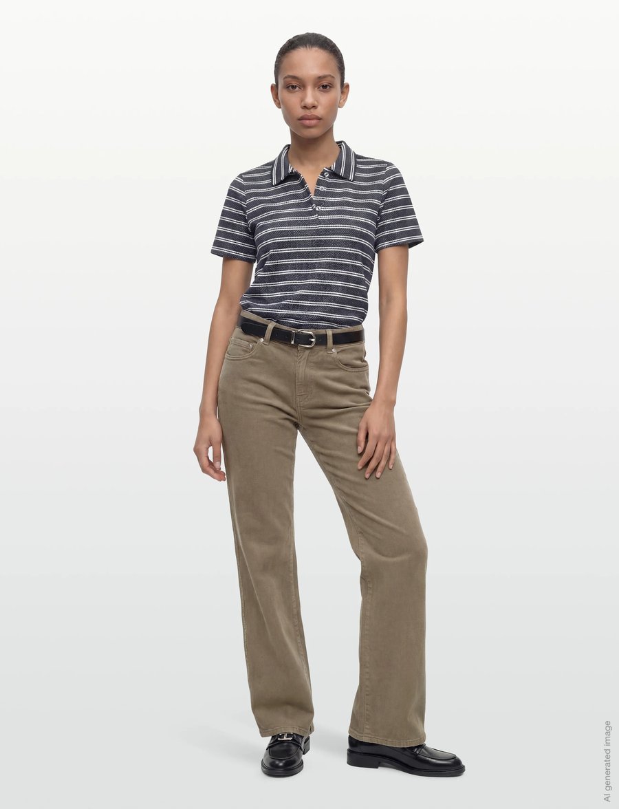 Gina Tricot - Wide flare jeans - hosen mit weitem bein - khaki (7260) - 0