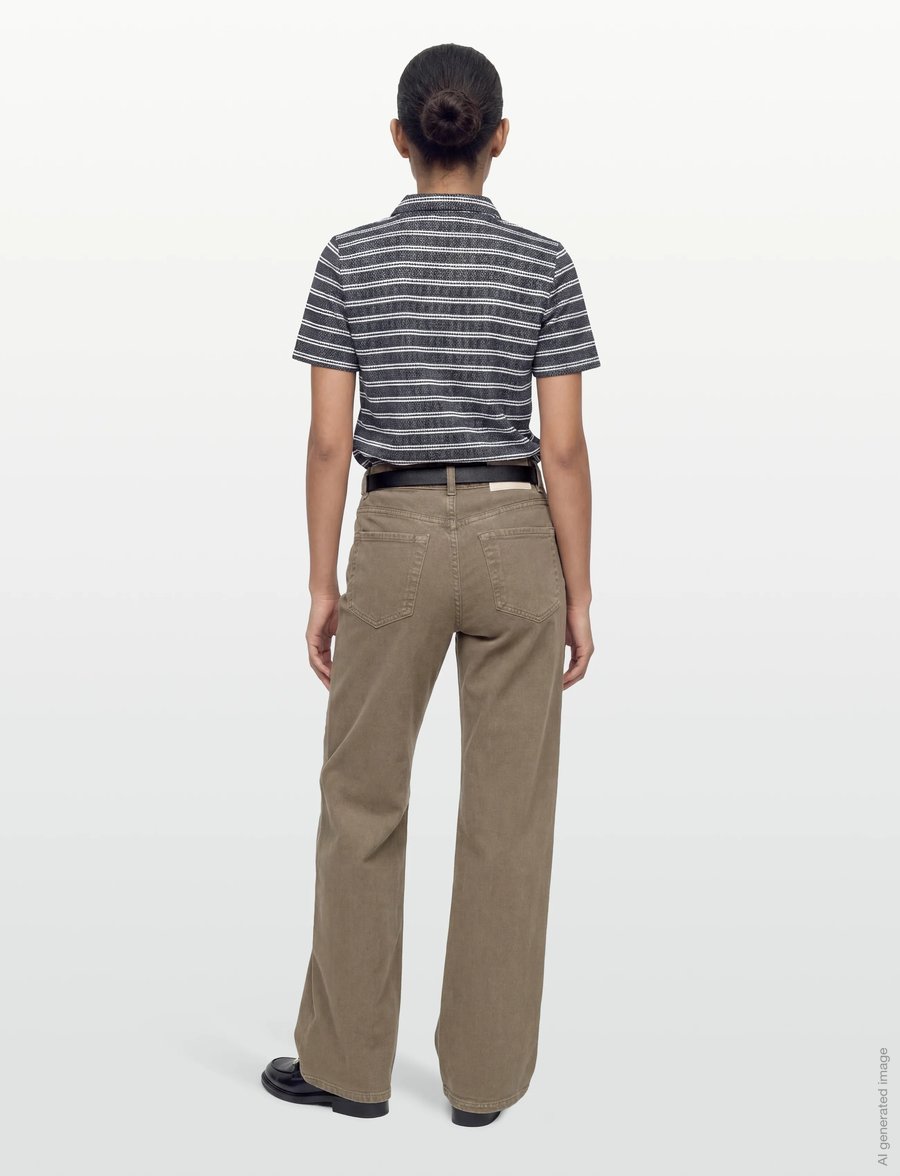 Gina Tricot - Wide flare jeans - hosen mit weitem bein - khaki (7260) - 4
