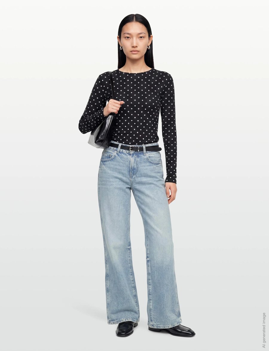 Gina Tricot - Wide flare jeans - hosen mit weitem bein - cold blue - 0