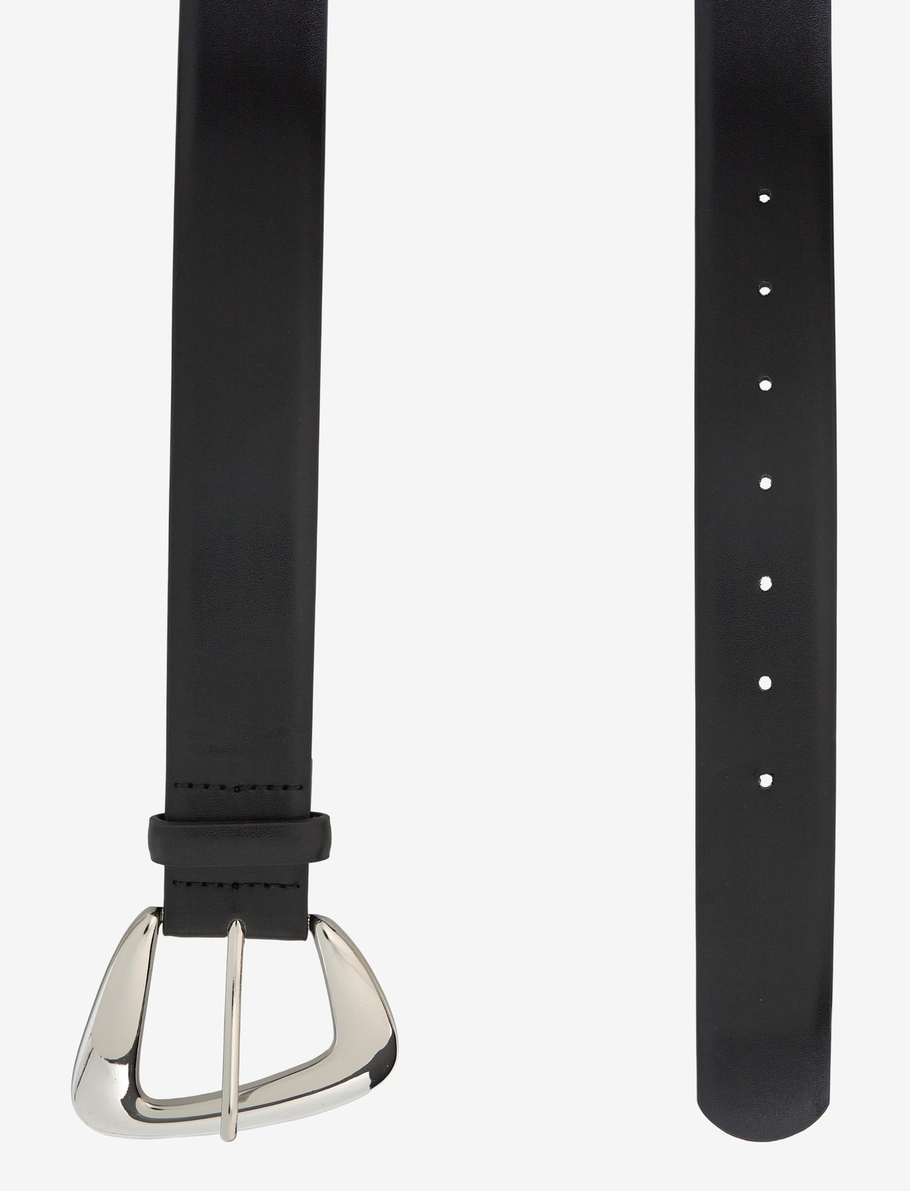 Gina Tricot - Chunky buckel belt - black/silver - 1