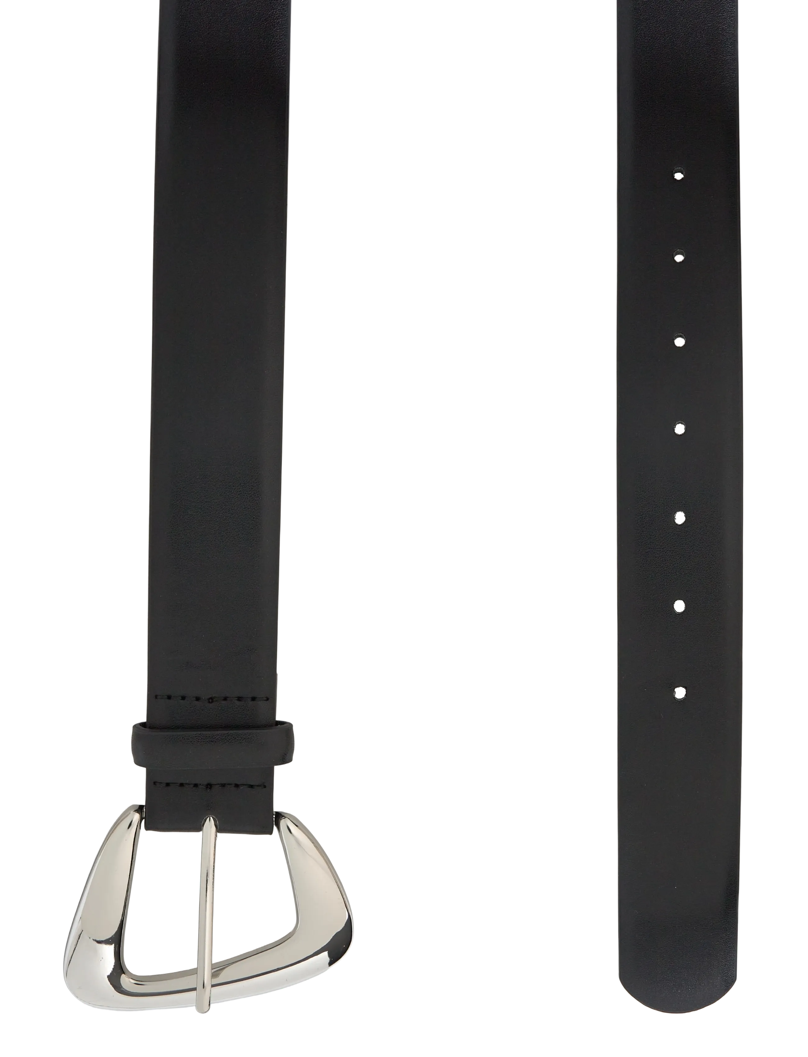 Gina Tricot - Chunky buckel belt - black/silver - 1