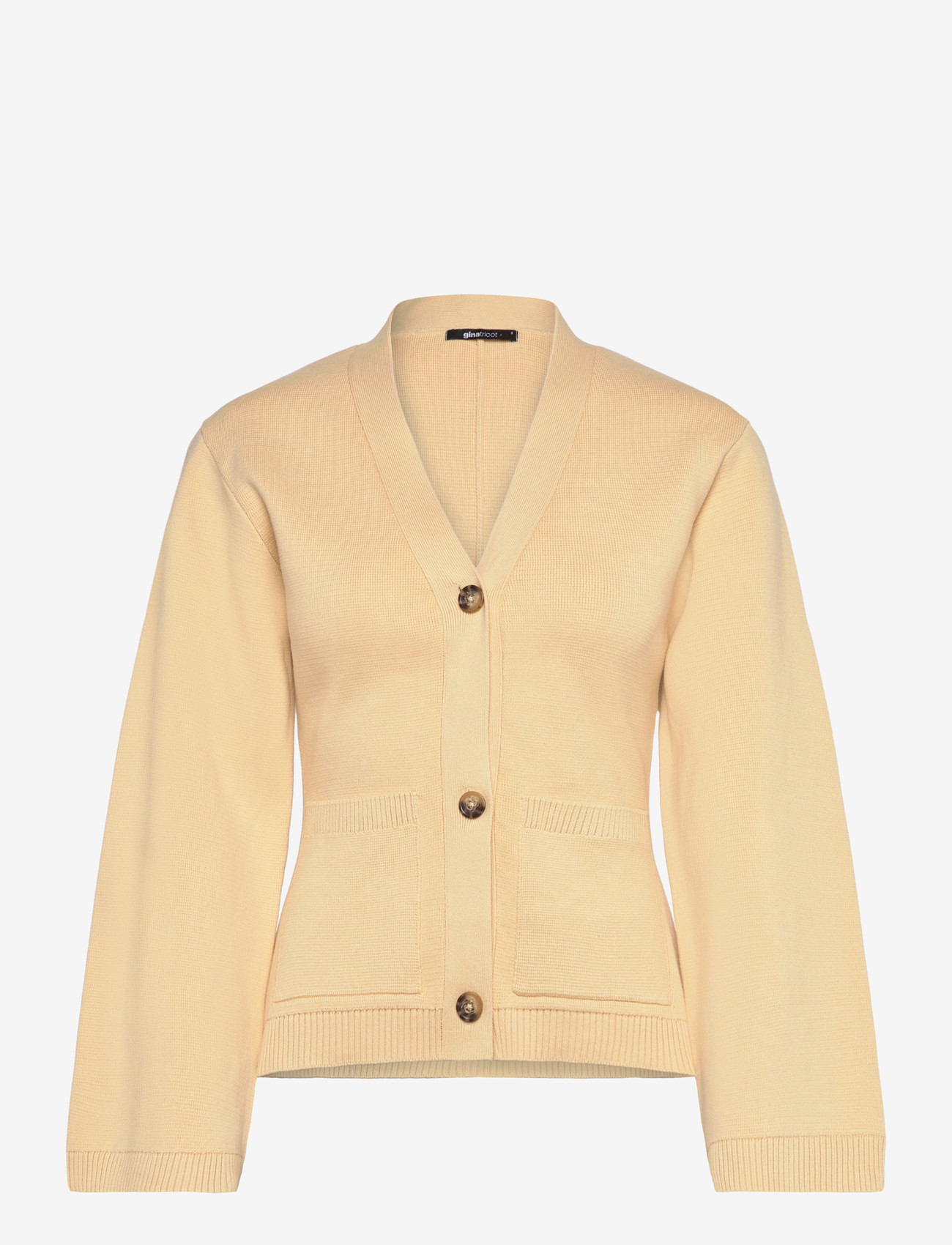 Gina Tricot - Knitted cotton cardigan - kardiganid - italian straw (2248) - 0
