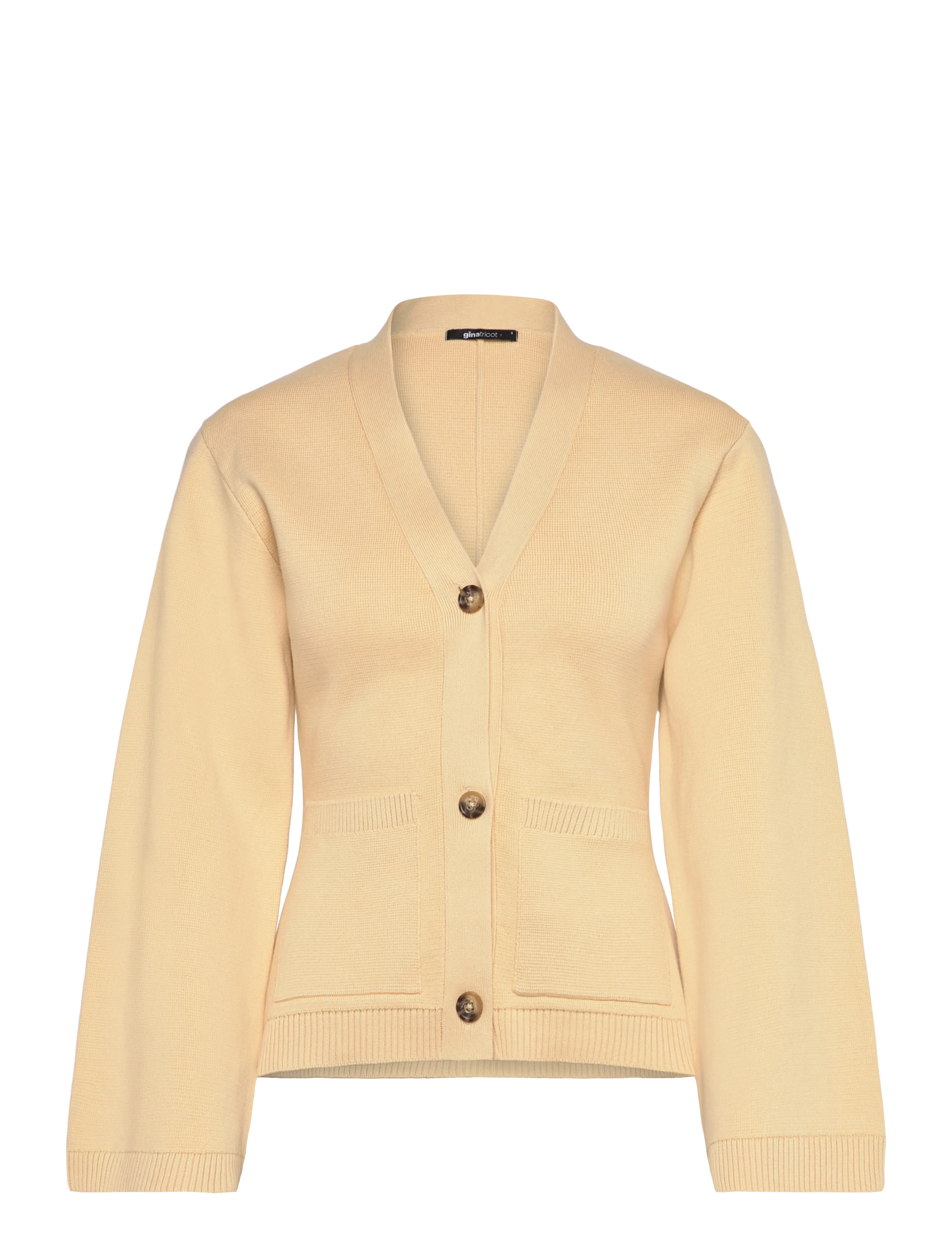 Gina Tricot Knitted cotton cardigan - Igapäevane stiil - ITALIAN STRAW (2248) / beige