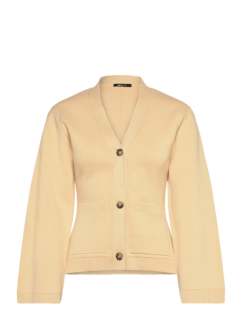 Gina Tricot - Knitted cotton cardigan - kardiganid - italian straw (2248) - 0