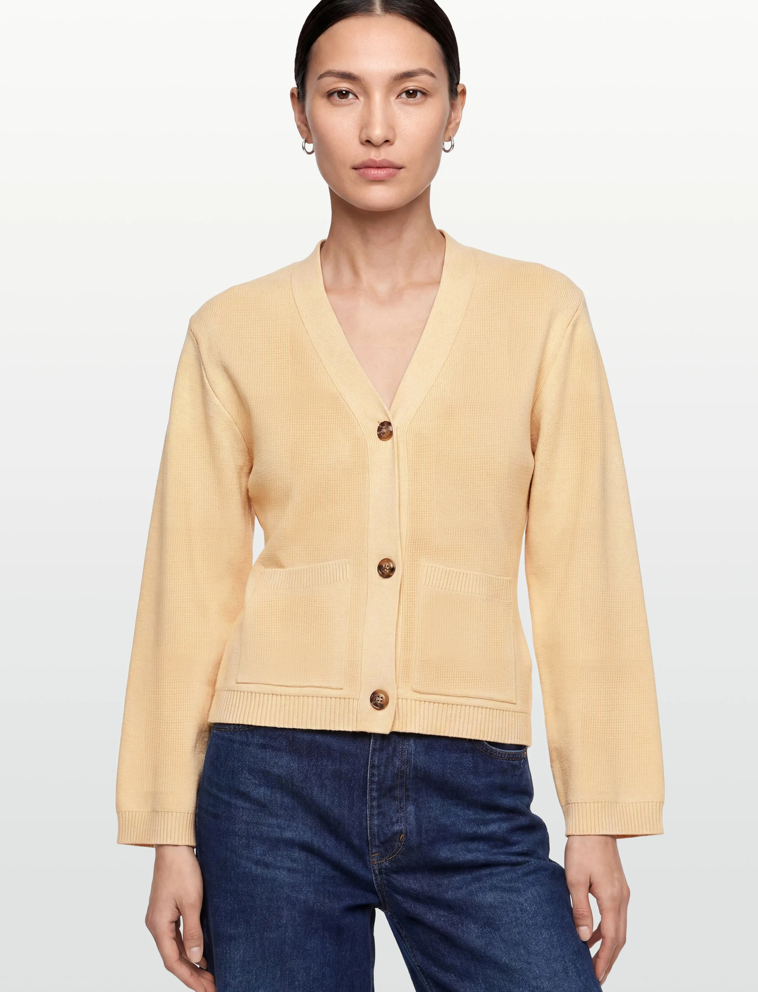 Gina Tricot - Knitted cotton cardigan - kardiganid - italian straw (2248) - 3