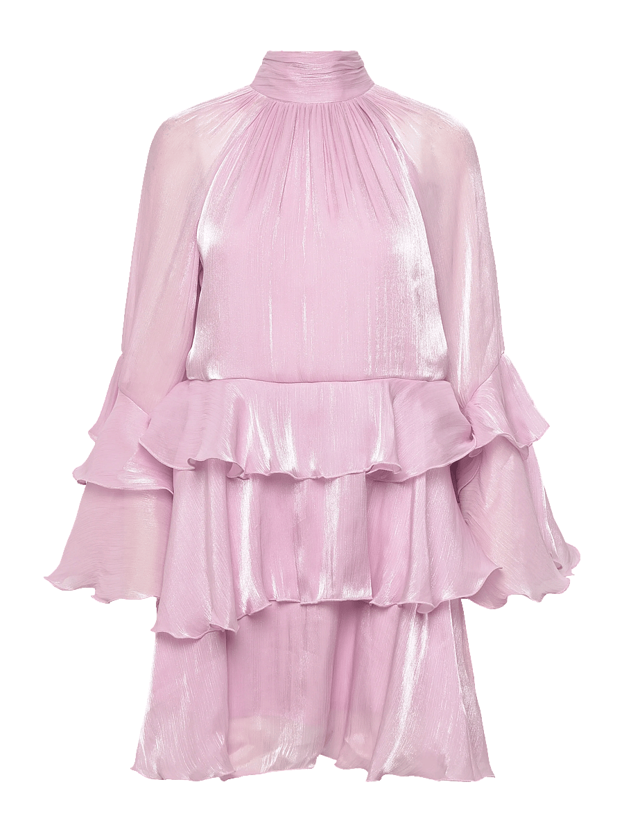 Gina Tricot - Flowy frill mini dress - festklänningar - orchid pink (3219) - 1