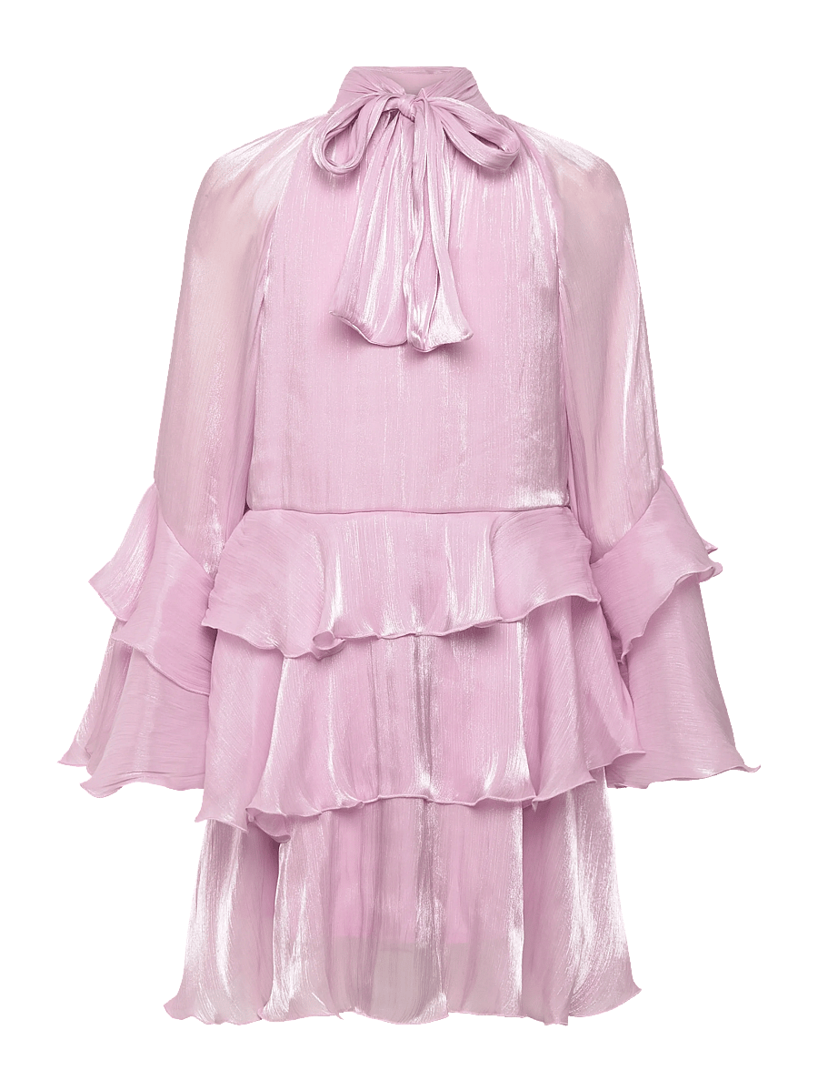 Gina Tricot - Flowy frill mini dress - festklänningar - orchid pink (3219) - 2