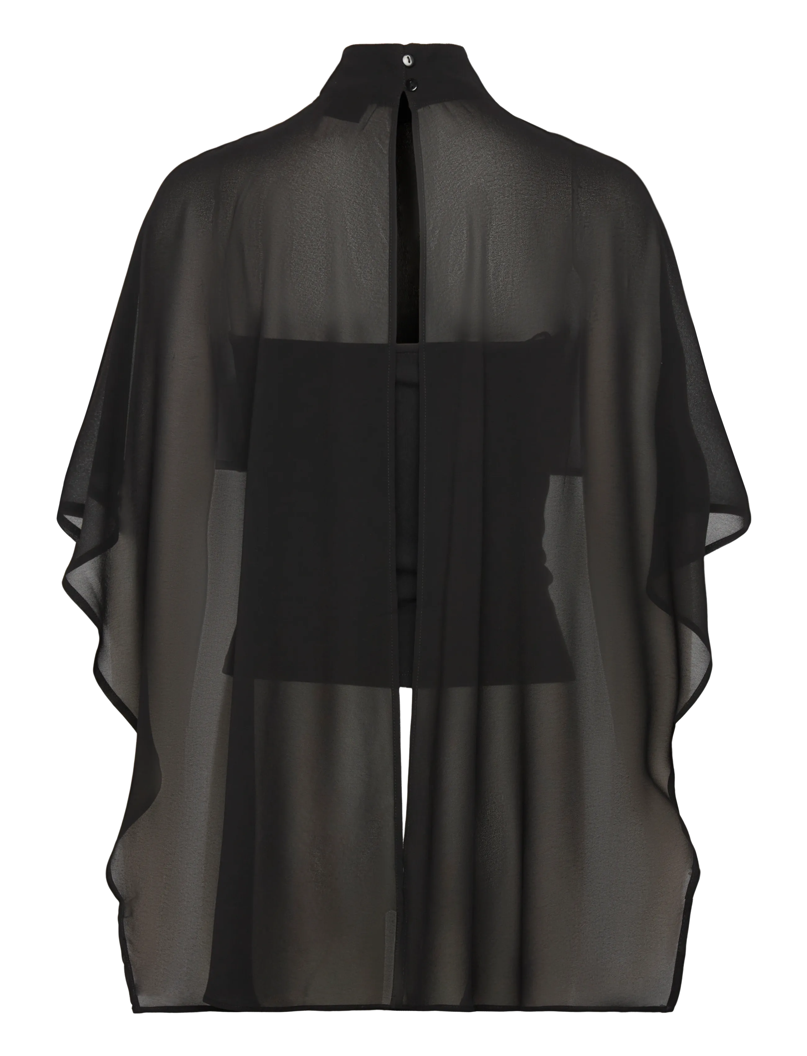Gina Tricot - Chiffon cape top - black (9000) - 1