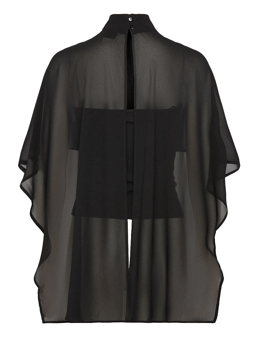 Gina Tricot - Chiffon cape top - black (9000) - 1