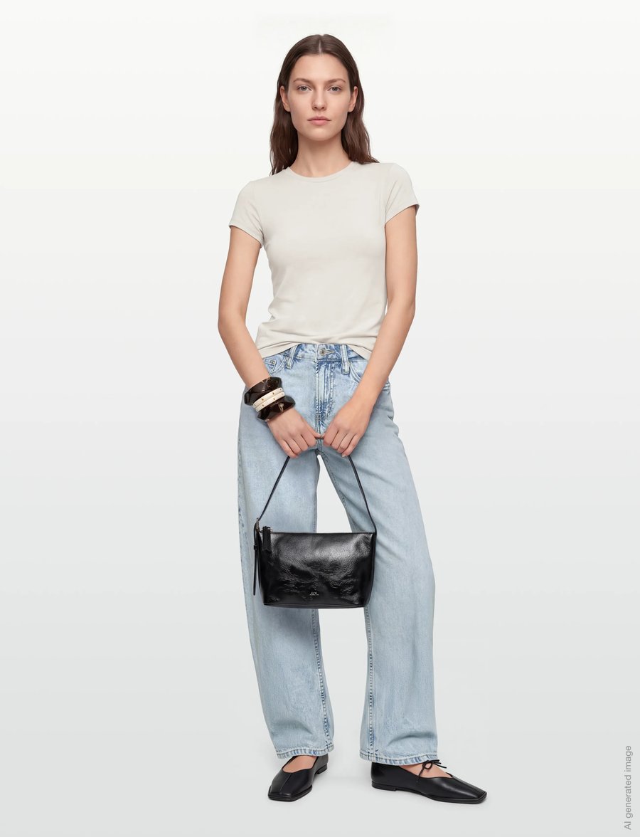 Gina Tricot - Baggy-crush jeans - džinsi ar platām starām - cold blue - 0