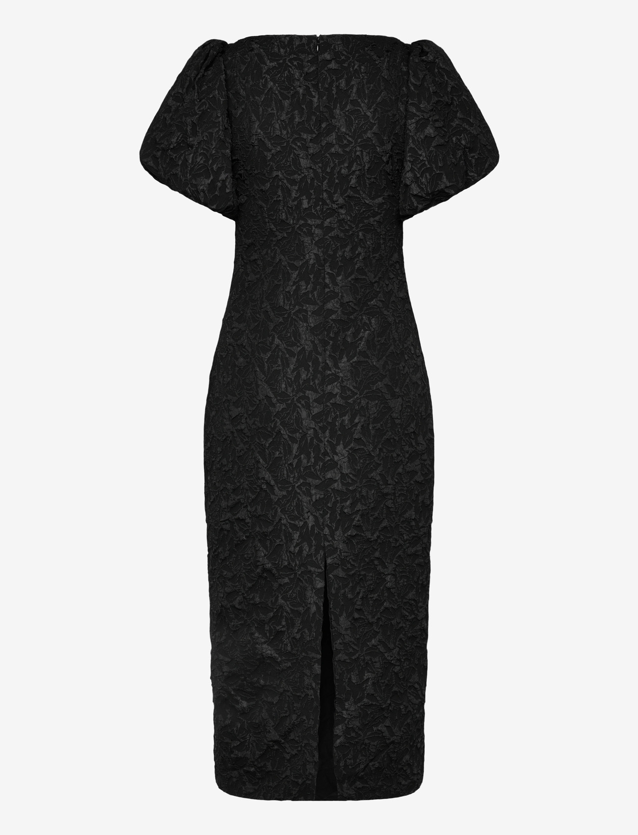 Gina Tricot - Puff sleeve midi dress - midi kjoler - black (9000) - 1