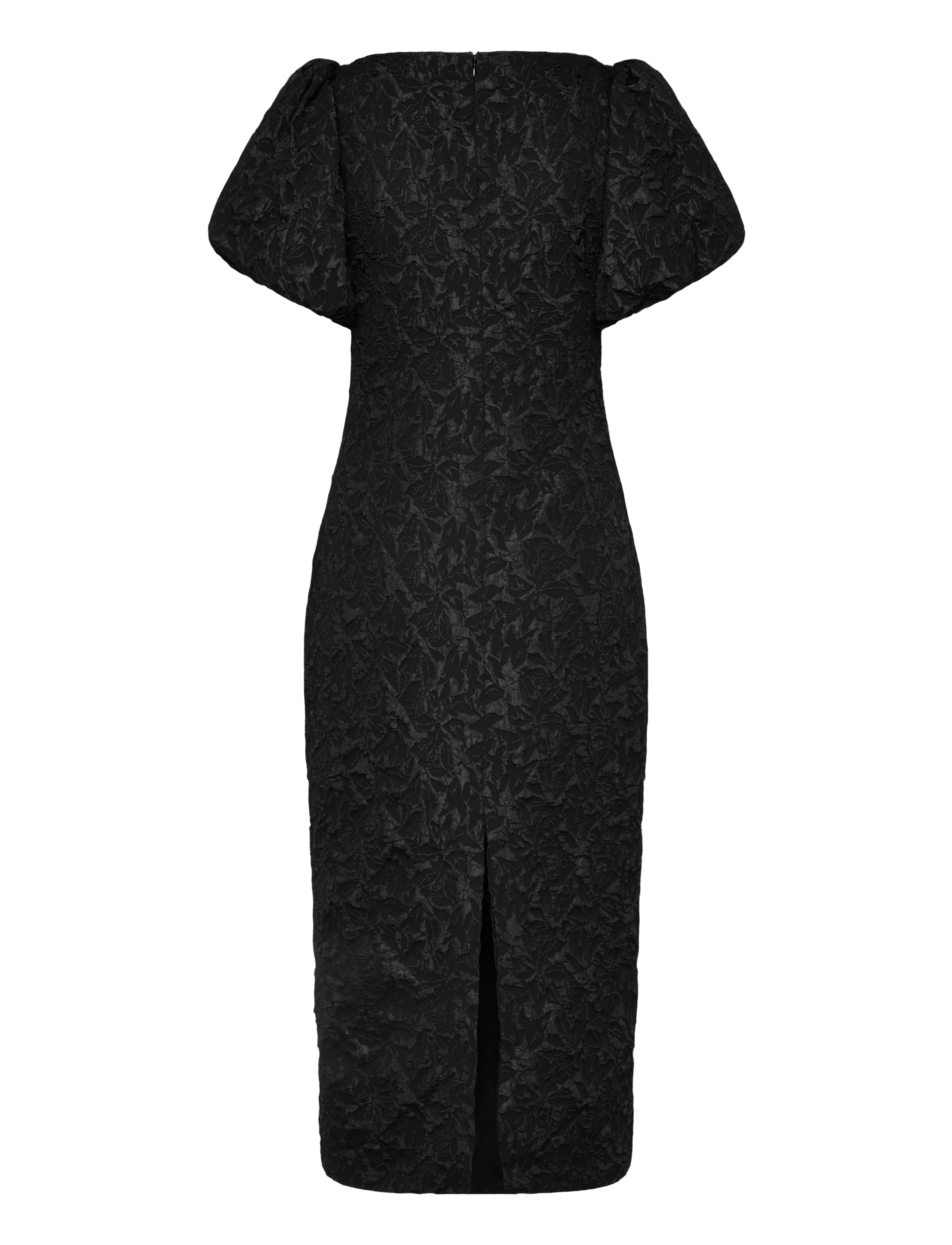 Gina Tricot - Puff sleeve midi dress - midi dresses - black (9000) - 1