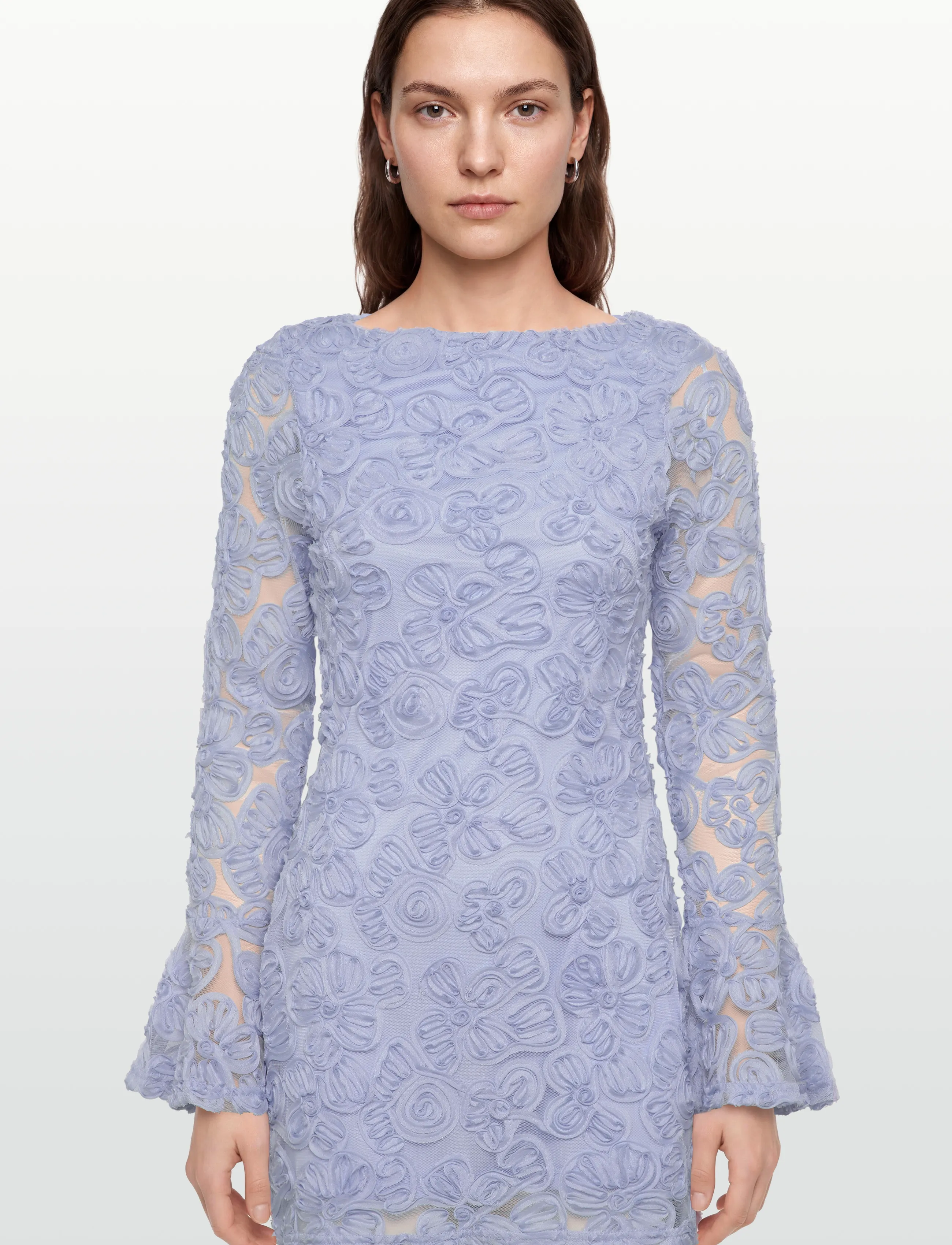 Gina Tricot - Embroidery mini dress - konfirmation - lt blue - 3