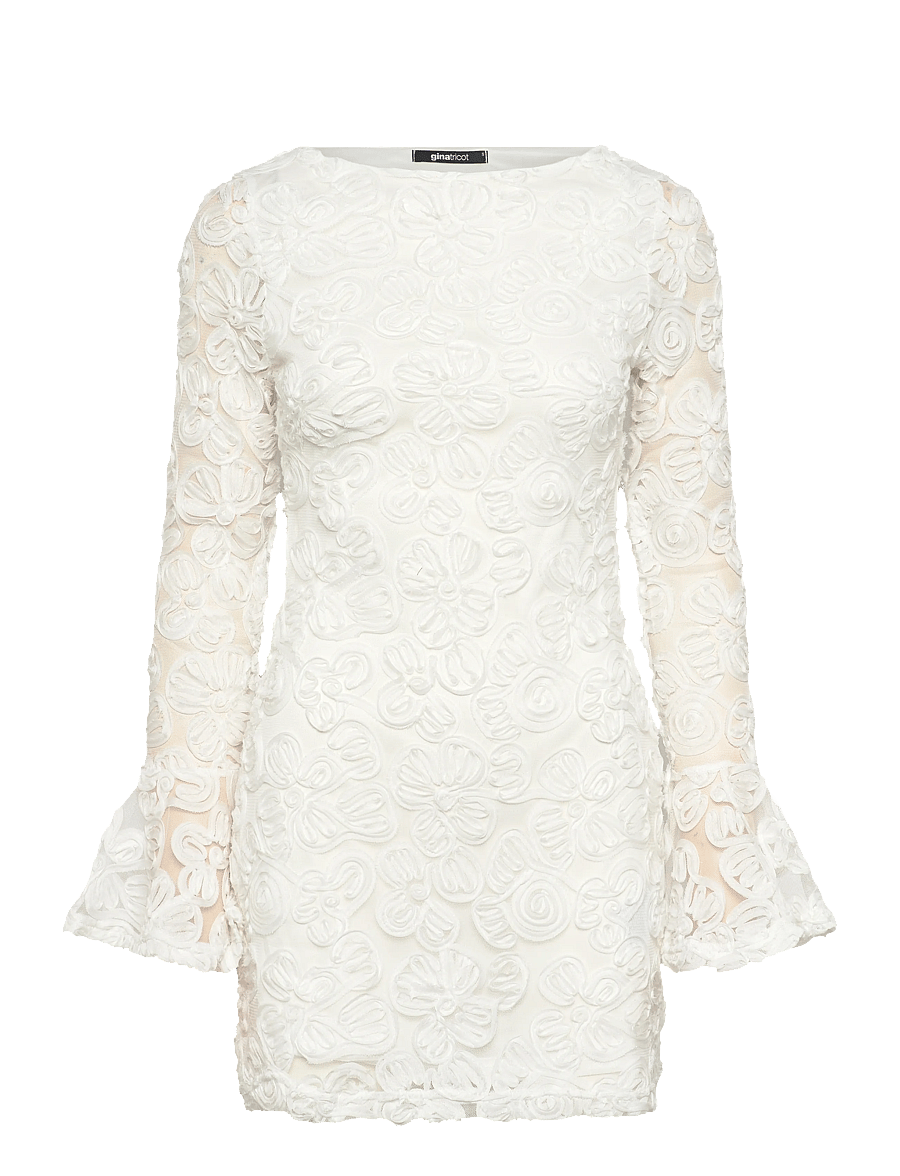 Gina Tricot - Embroidery mini dress - konfirmatsioon - offwhite - 0