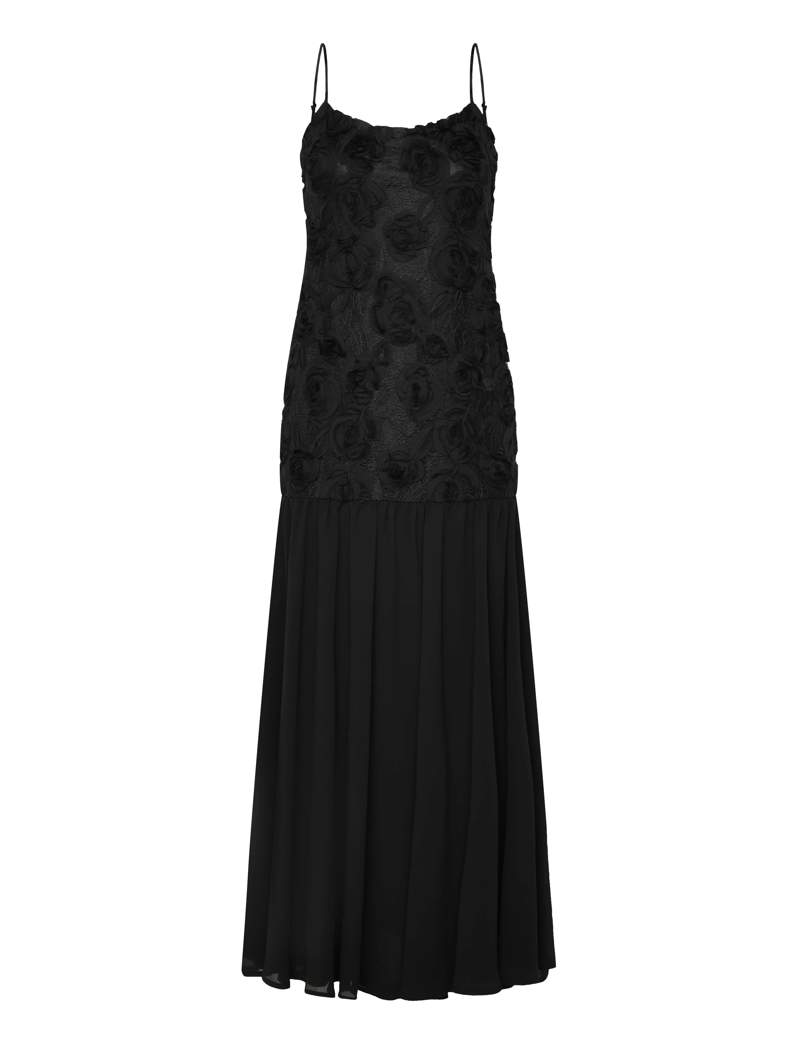 Gina Tricot Embroidery dropped waist dress - App deal - BLACK (9000) / black