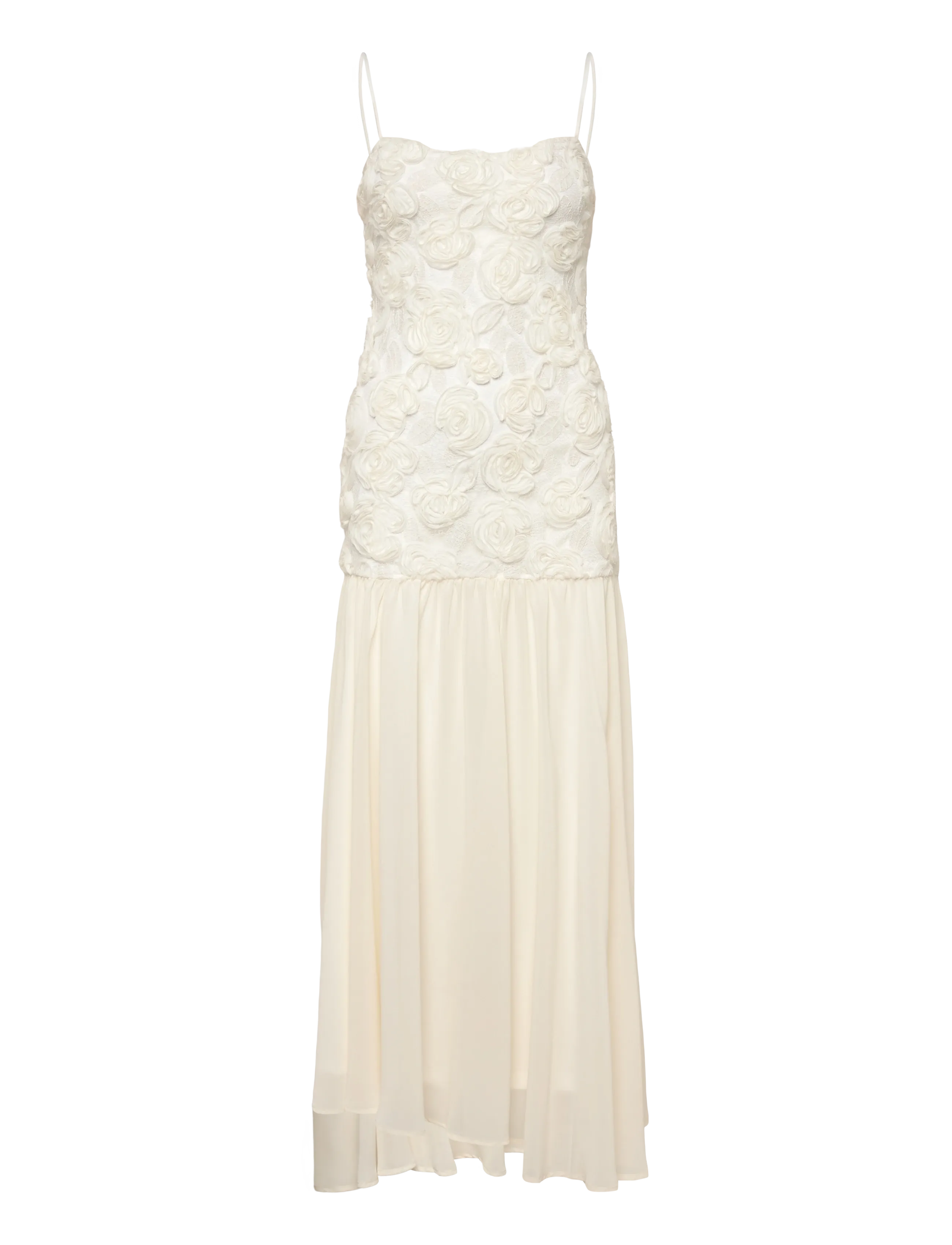 Gina Tricot Embroidery dropped waist dress - Party Dresses - CREME (1263) / cream