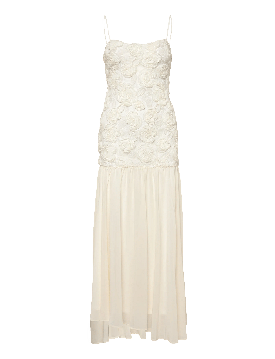 Gina Tricot - Embroidery dropped waist dress - abendkleider - creme (1263) - 1