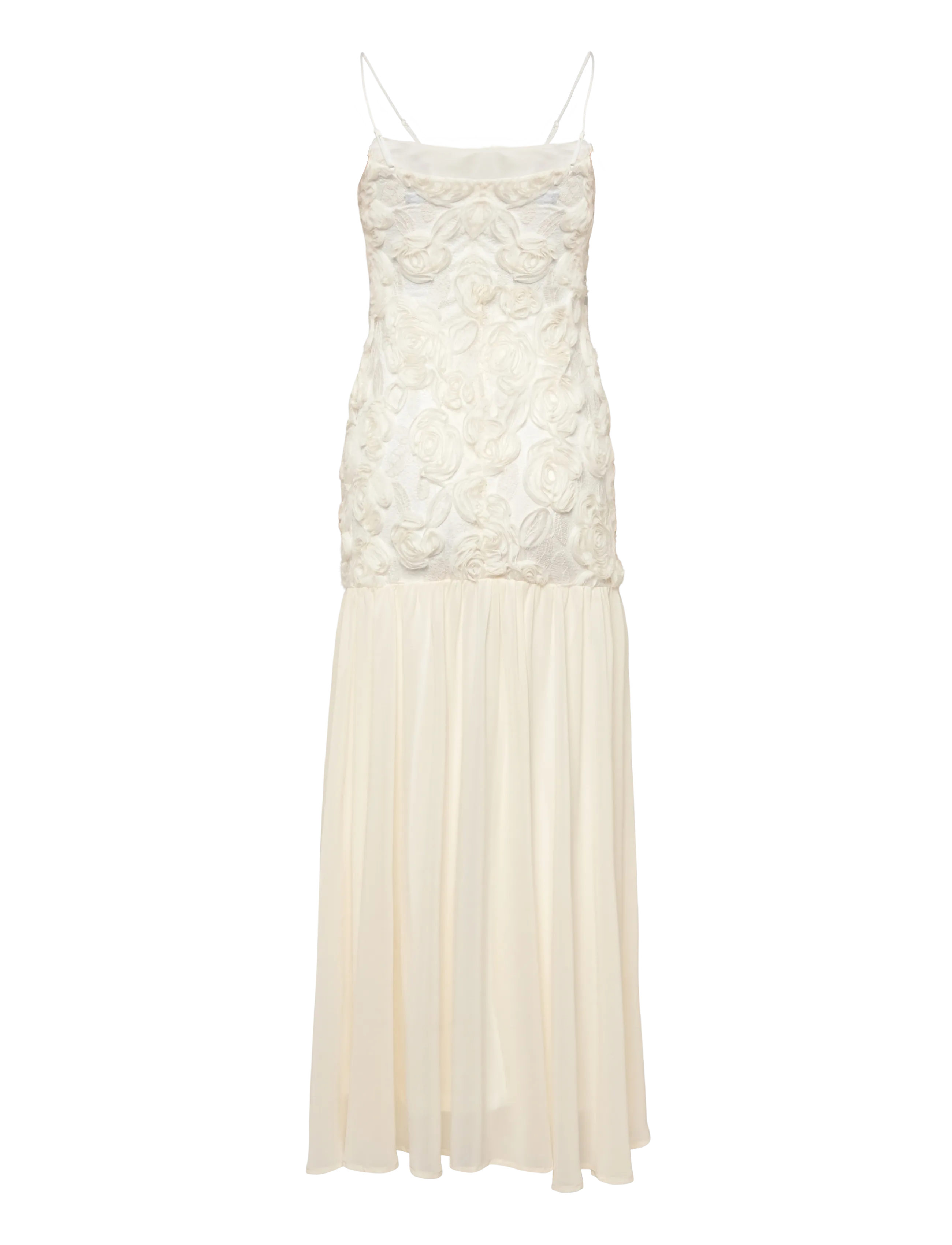 Gina Tricot - Embroidery dropped waist dress - aftenkjoler - creme (1263) - 2