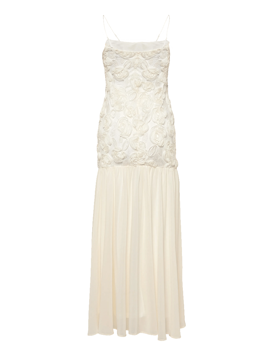 Gina Tricot - Embroidery dropped waist dress - abendkleider - creme (1263) - 2