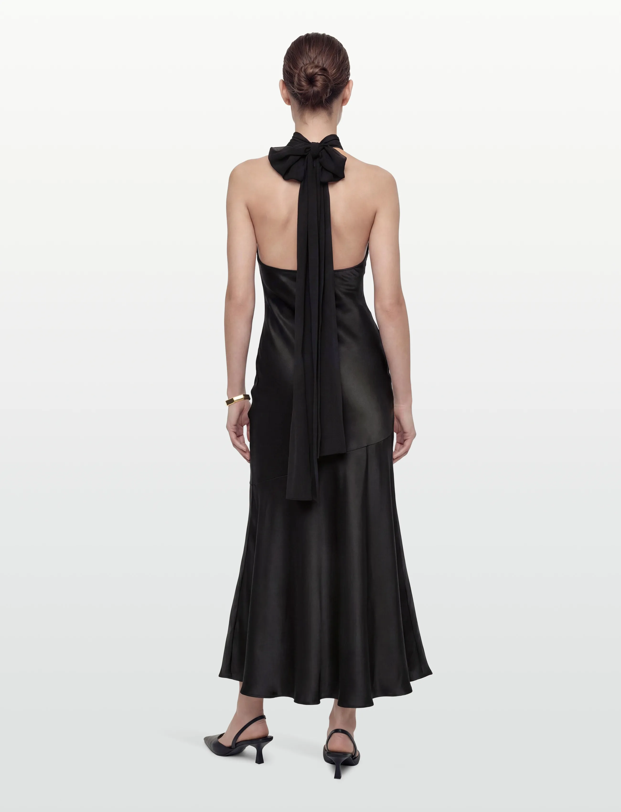 Gina Tricot - Shawl maxi dress - black (9000) - 4
