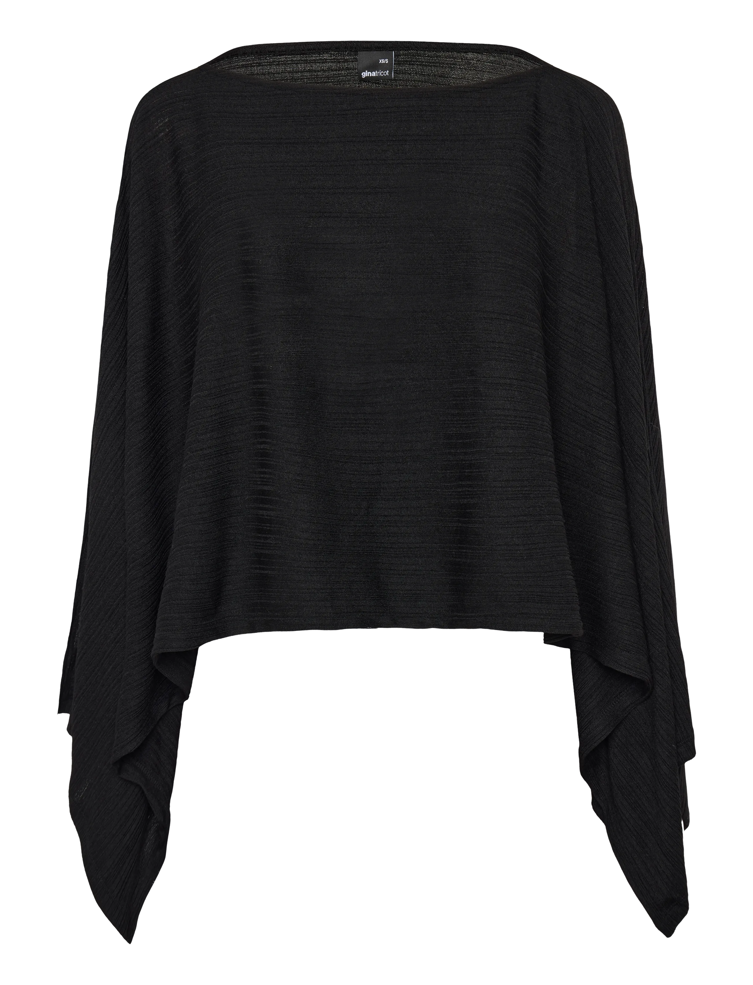 Gina Tricot Poncho - Stickat - BLACK (9000) / black