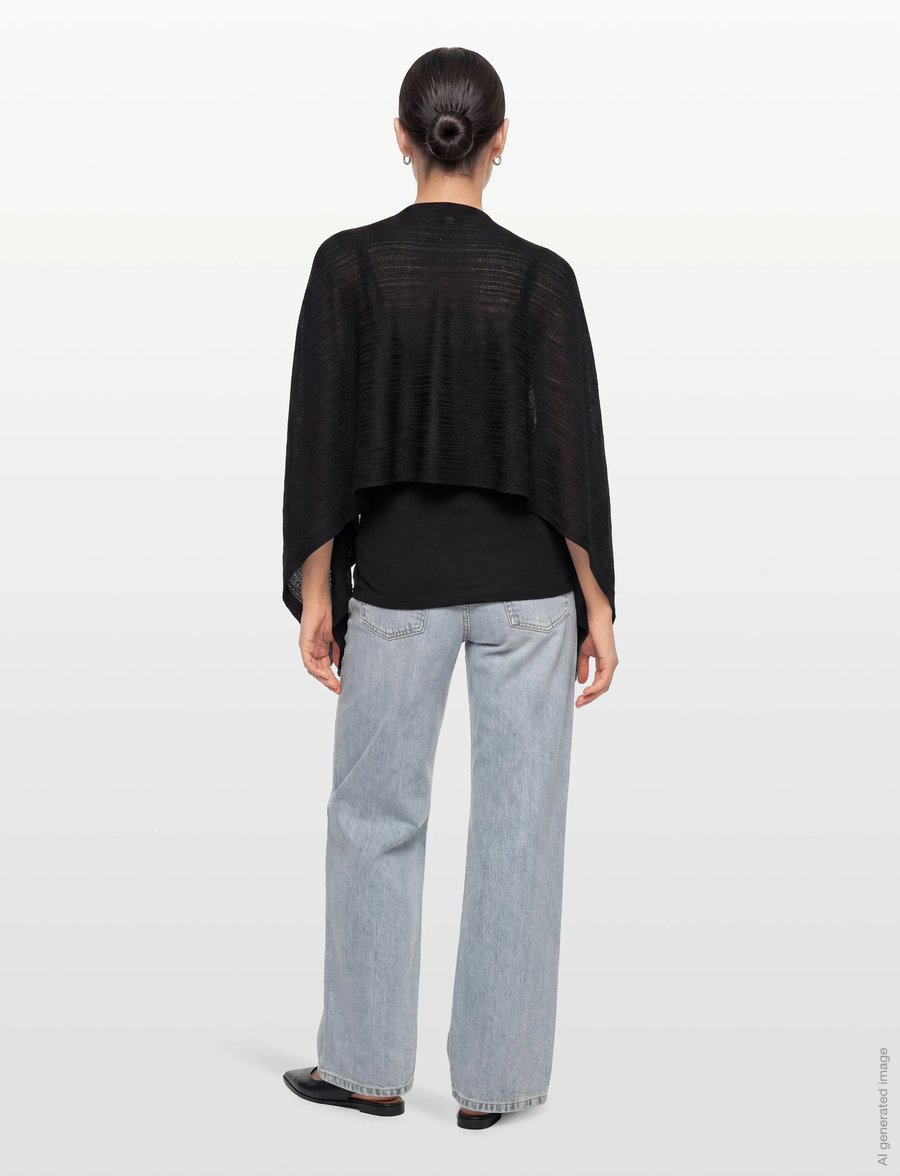 Gina Tricot - Poncho - ponchos & capes - black (9000) - 5