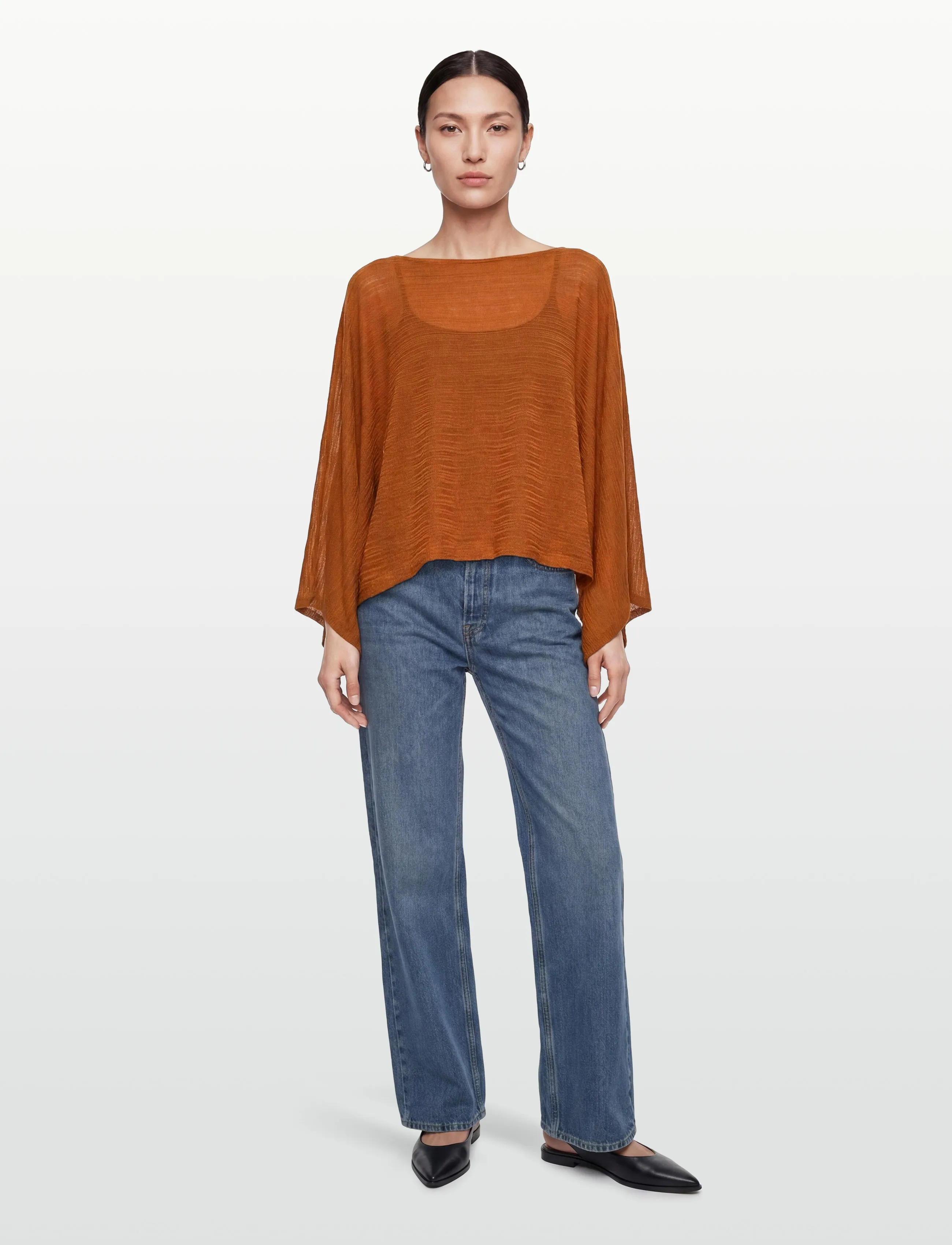 Gina Tricot Poncho, XS/S, Knitwear, Braun - Ponchos, Frauen