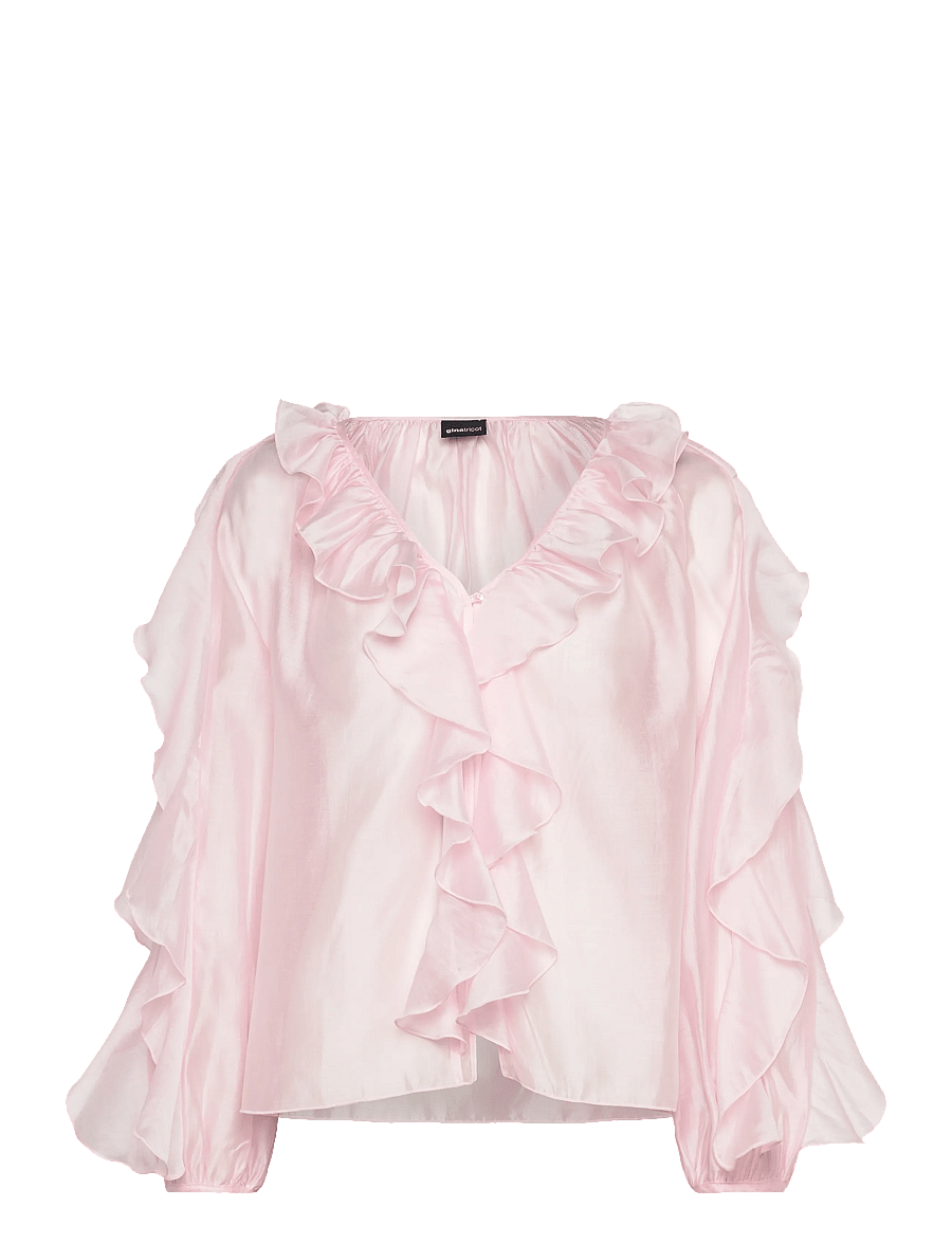 Gina Tricot - Frill blouse - pikkade varrukatega pluusid - lt pink - 1
